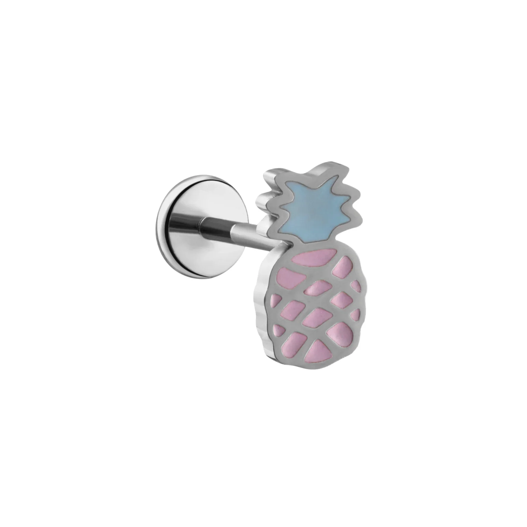 Pastel Pineapple Enamel Flat Back Stud - Image 7