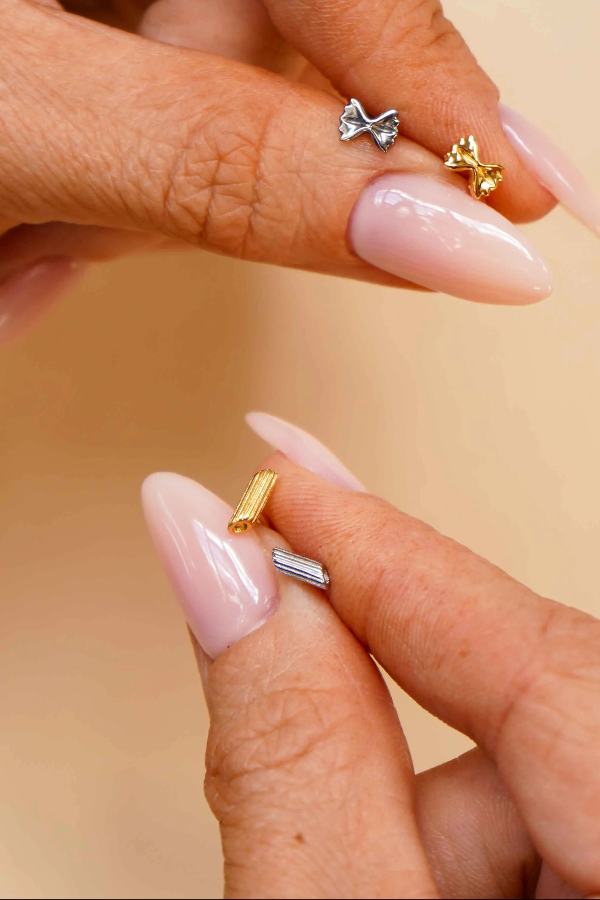 Penne Pasta Flat Back Stud - Image 6