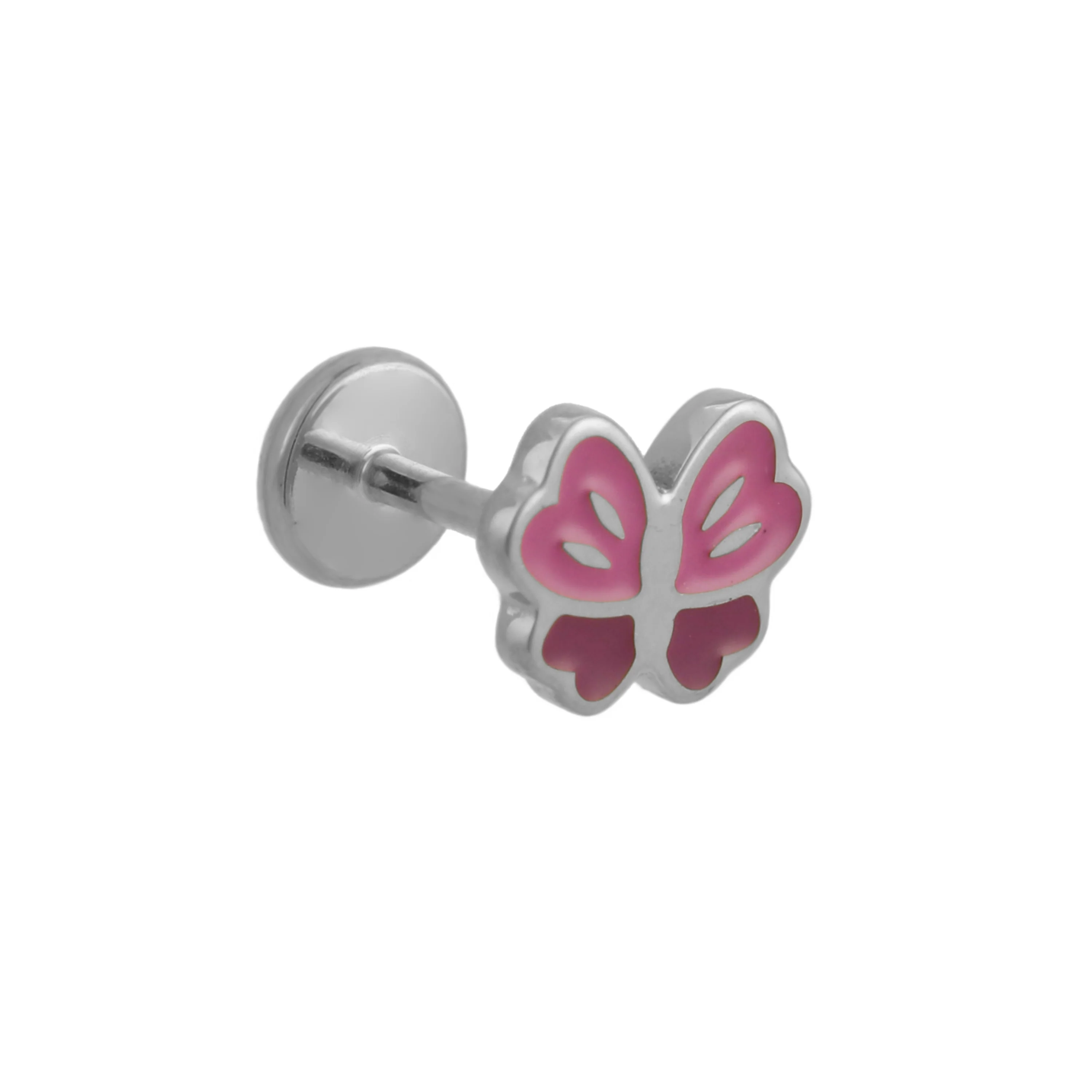 Pink Butterfly Enamel Flat Back Stud - Image 7