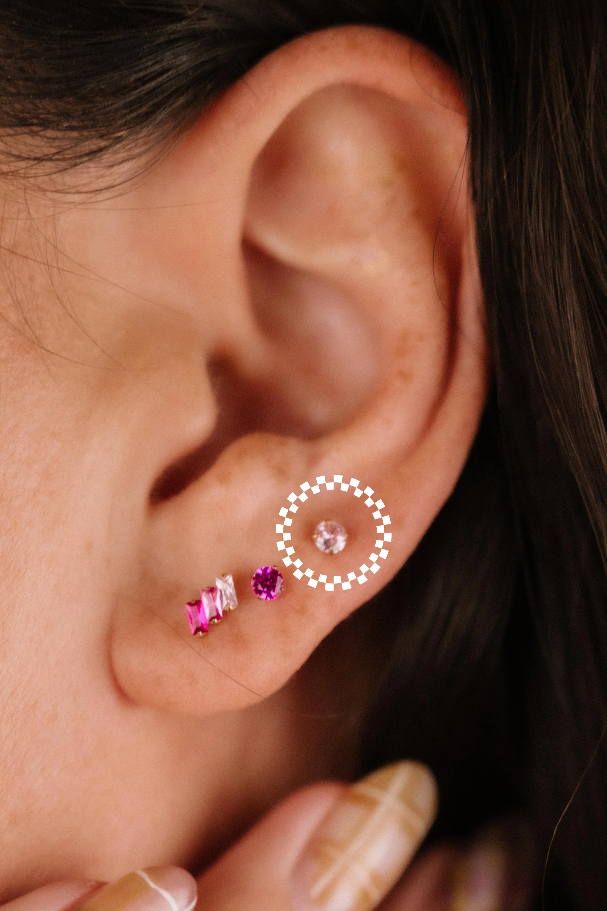 Light Pink Gem Flat Back Stud - Image 2