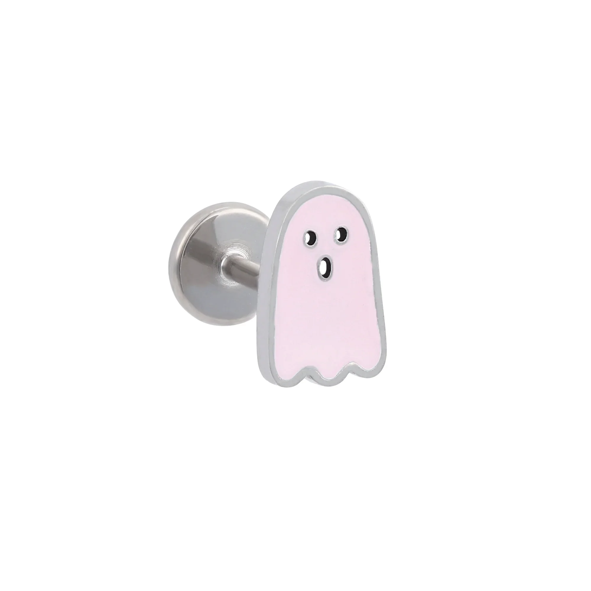 Pink Ghost Enamel Flat Back Stud - Image 5
