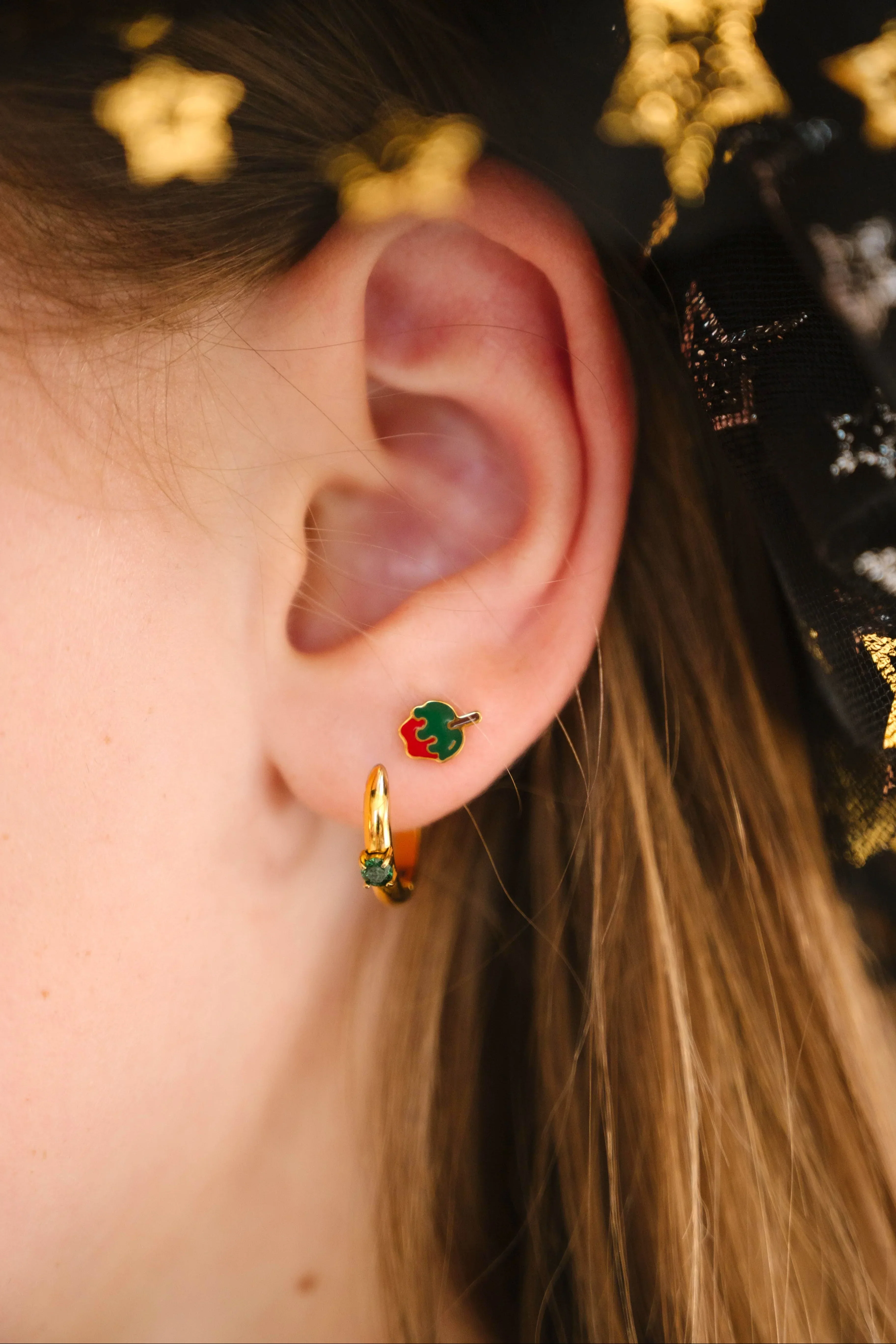 Poison Apple Enamel Flat Back Stud - Image 2