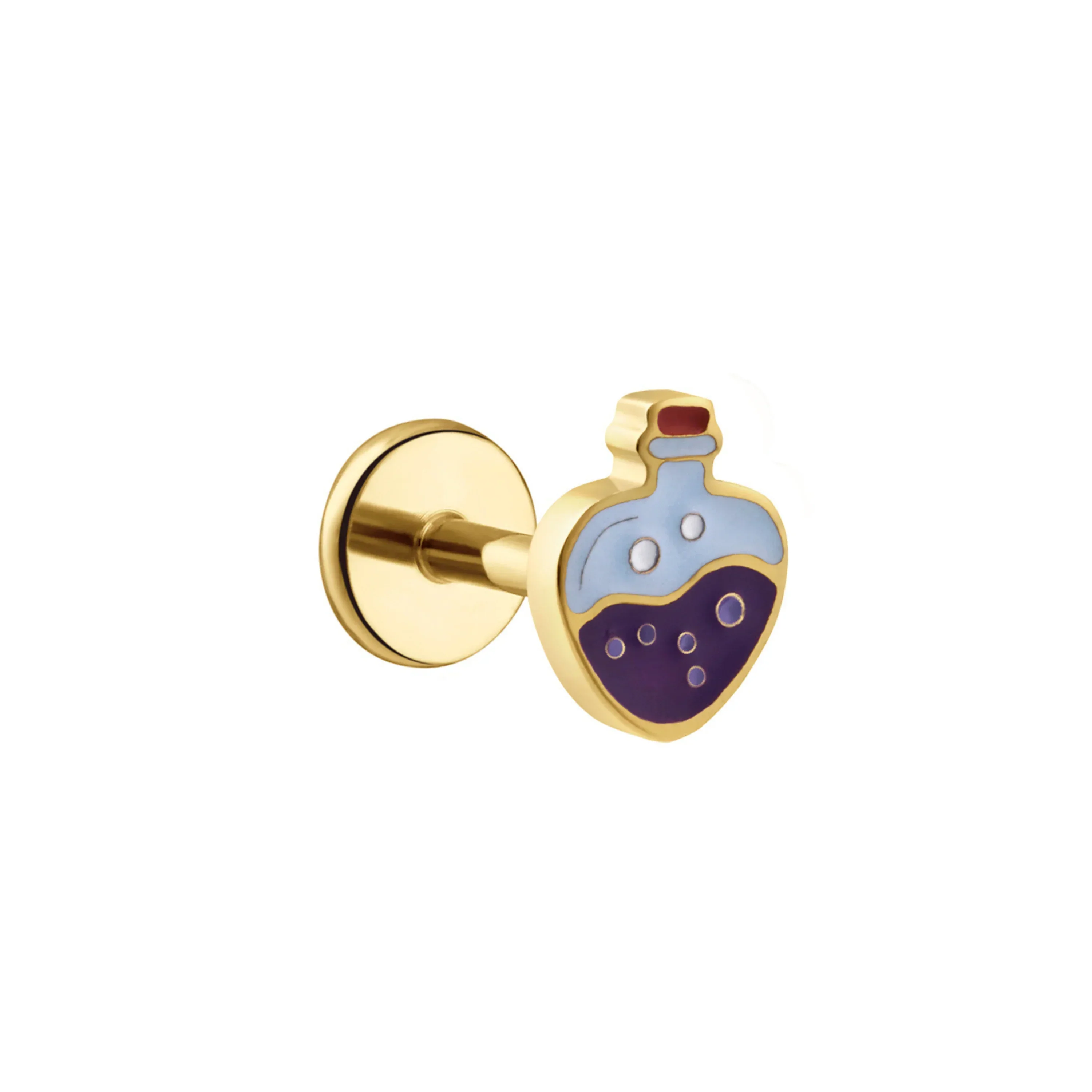 Potion Bottle Enamel Flat Back Stud