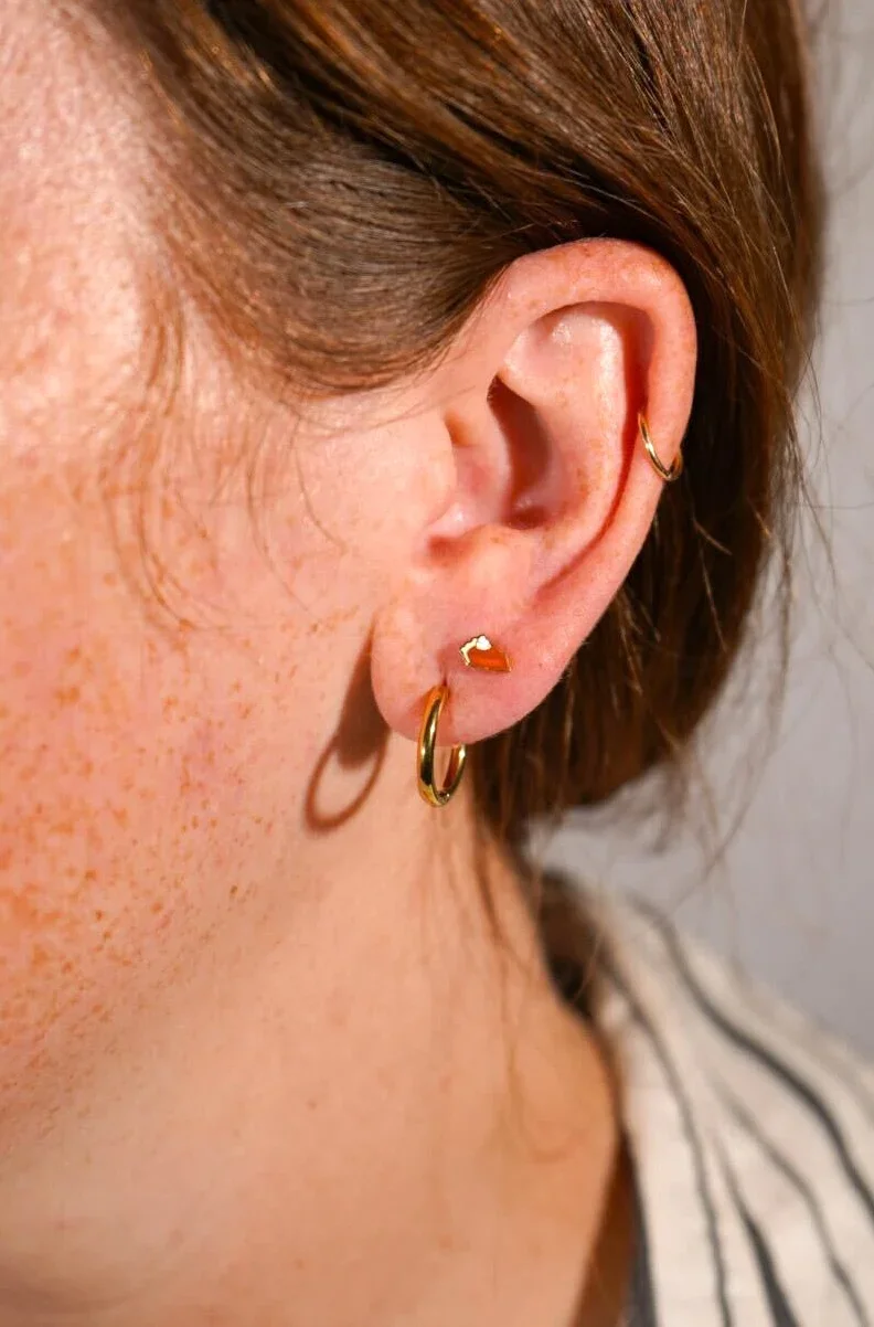 Pumpkin Pie Enamel Flat Back Stud - Image 3