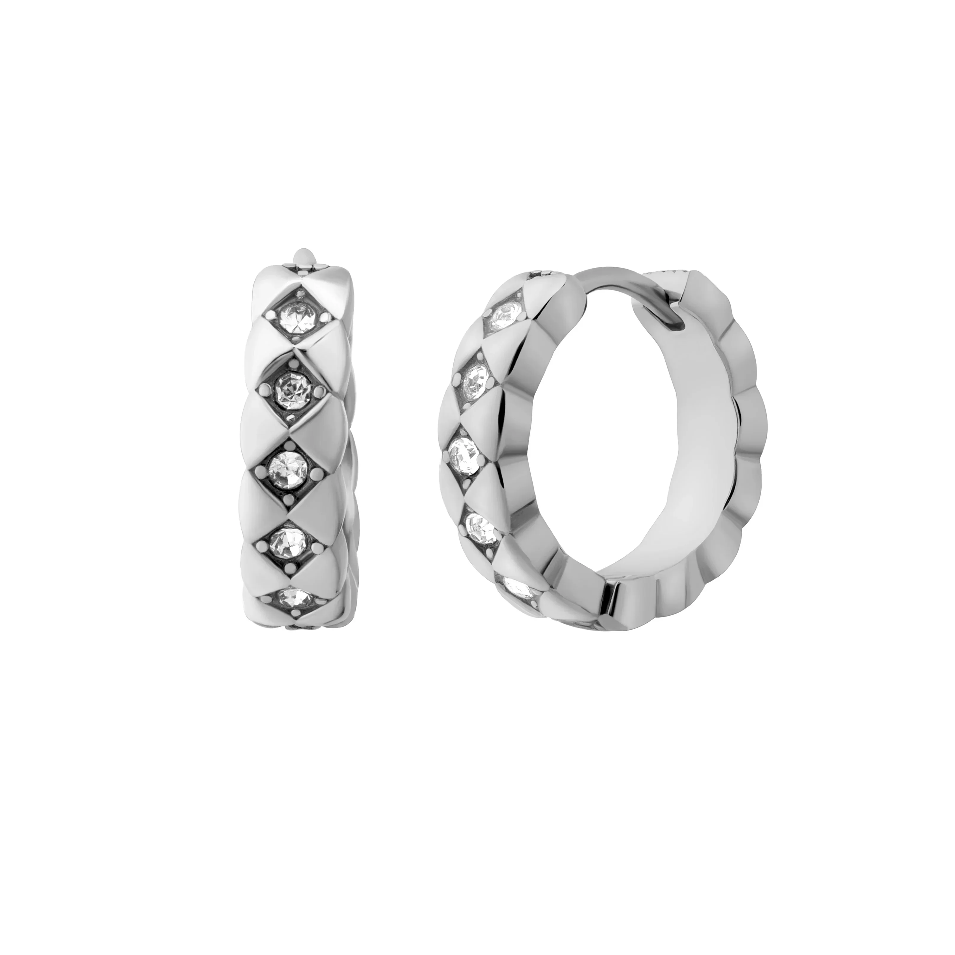 Quilted Zirconia Hoops - Image 7