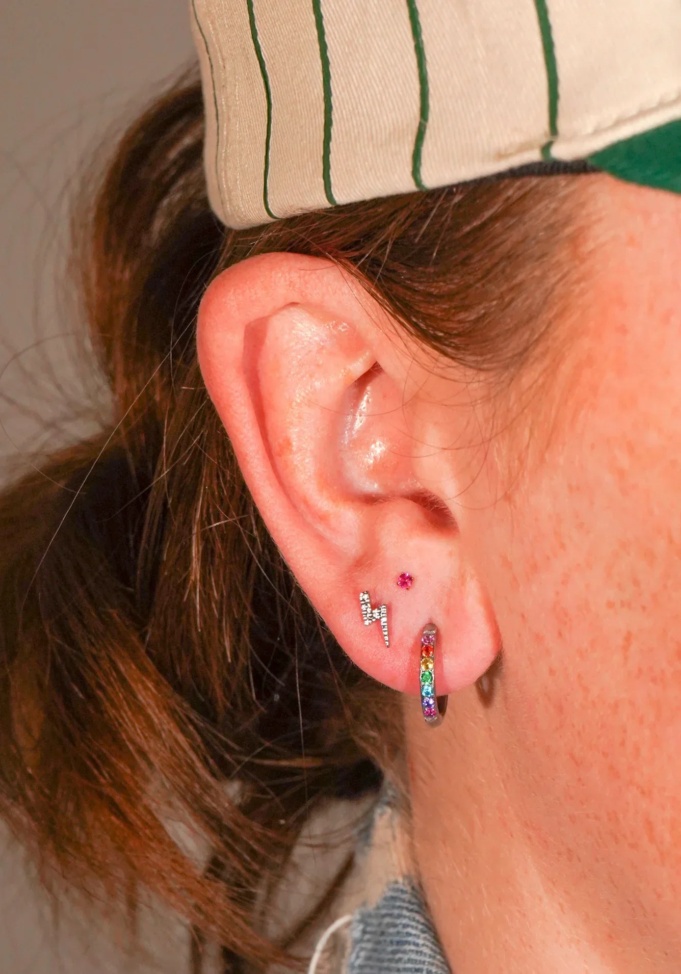Rainbow Titanium Celestial Hoops - Image 2
