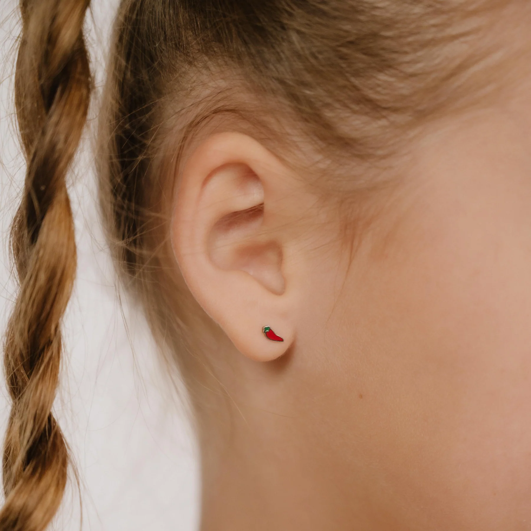 Red Chili Enamel Flat Back Stud - Image 4