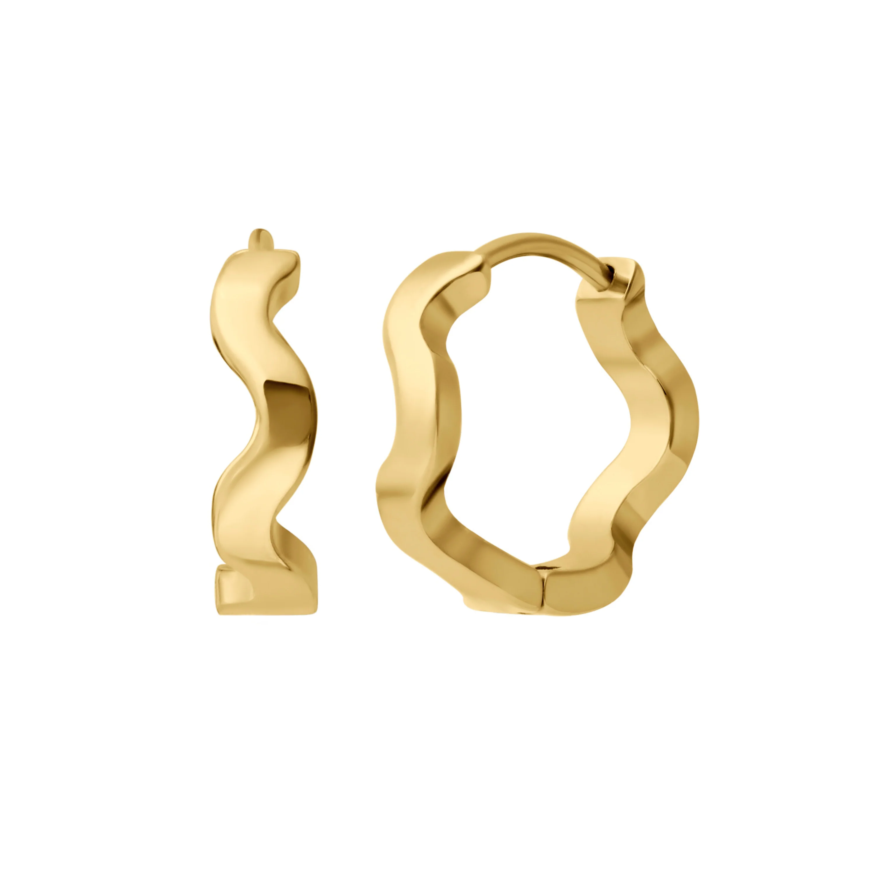 Ripple Titanium Hoops