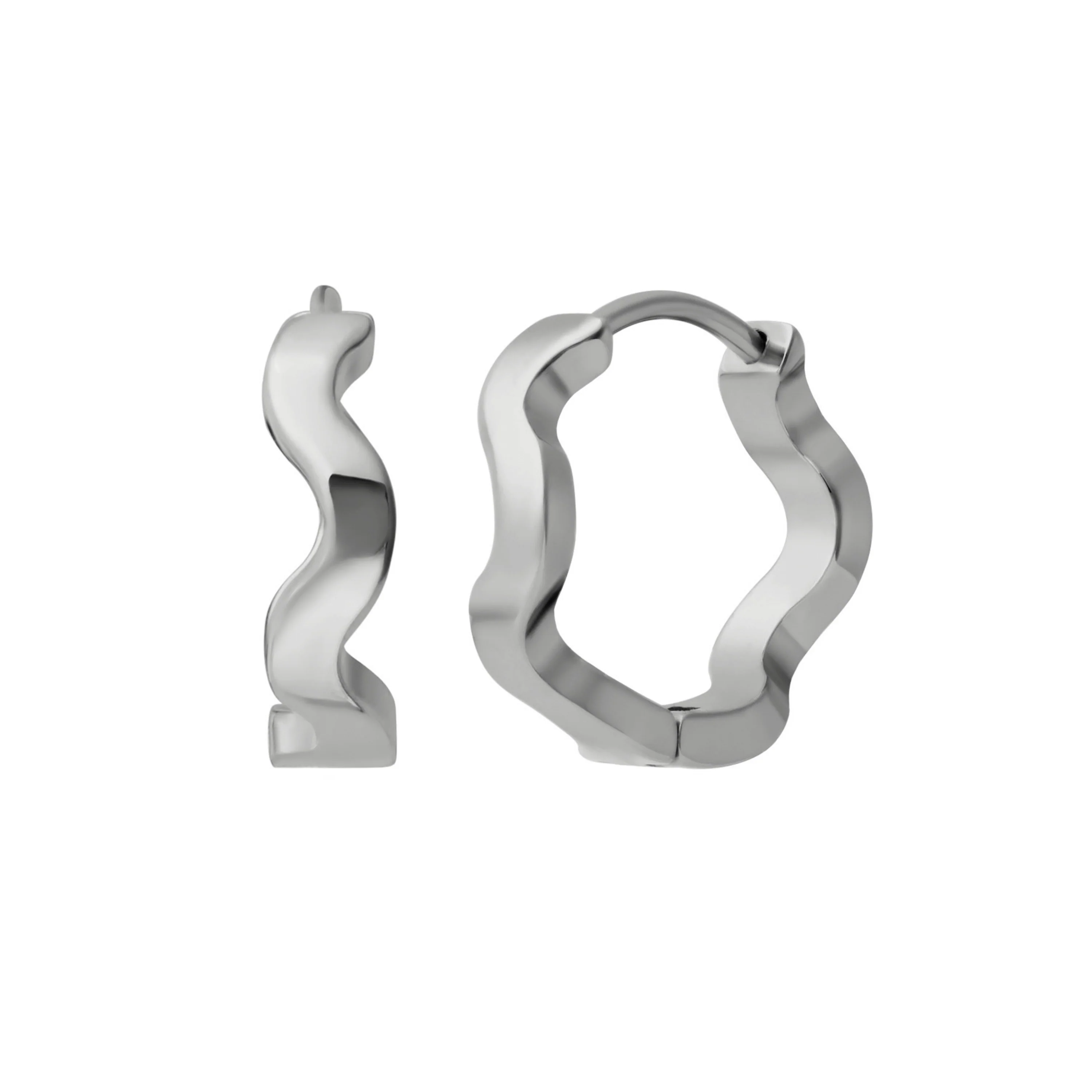 Ripple Titanium Hoops - Image 4
