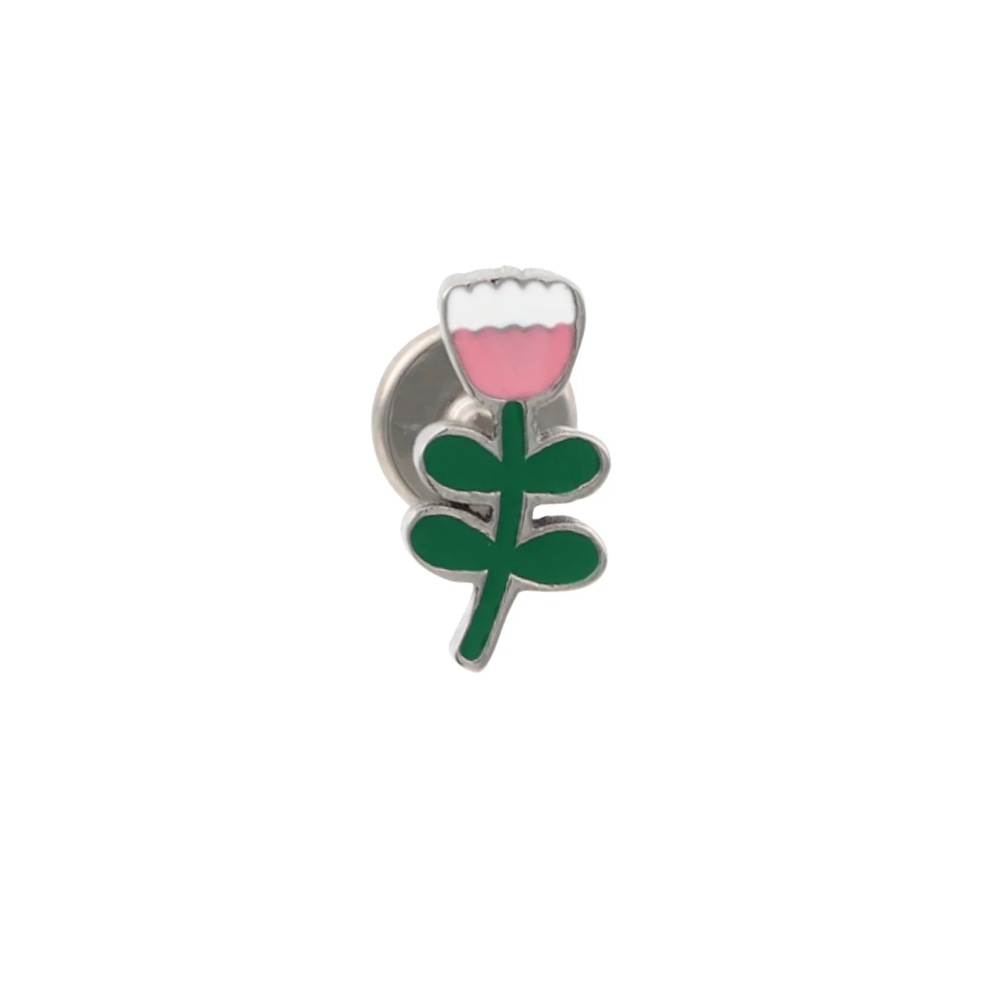 Rosa Blomst Enamel Flat Back Stud - Image 8