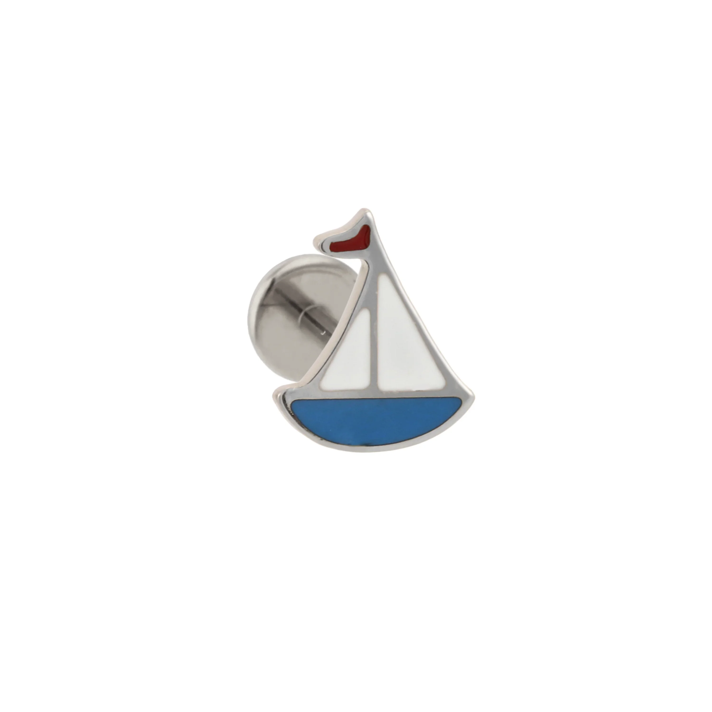 Sailboat Enamel Flat Back Stud - Image 7