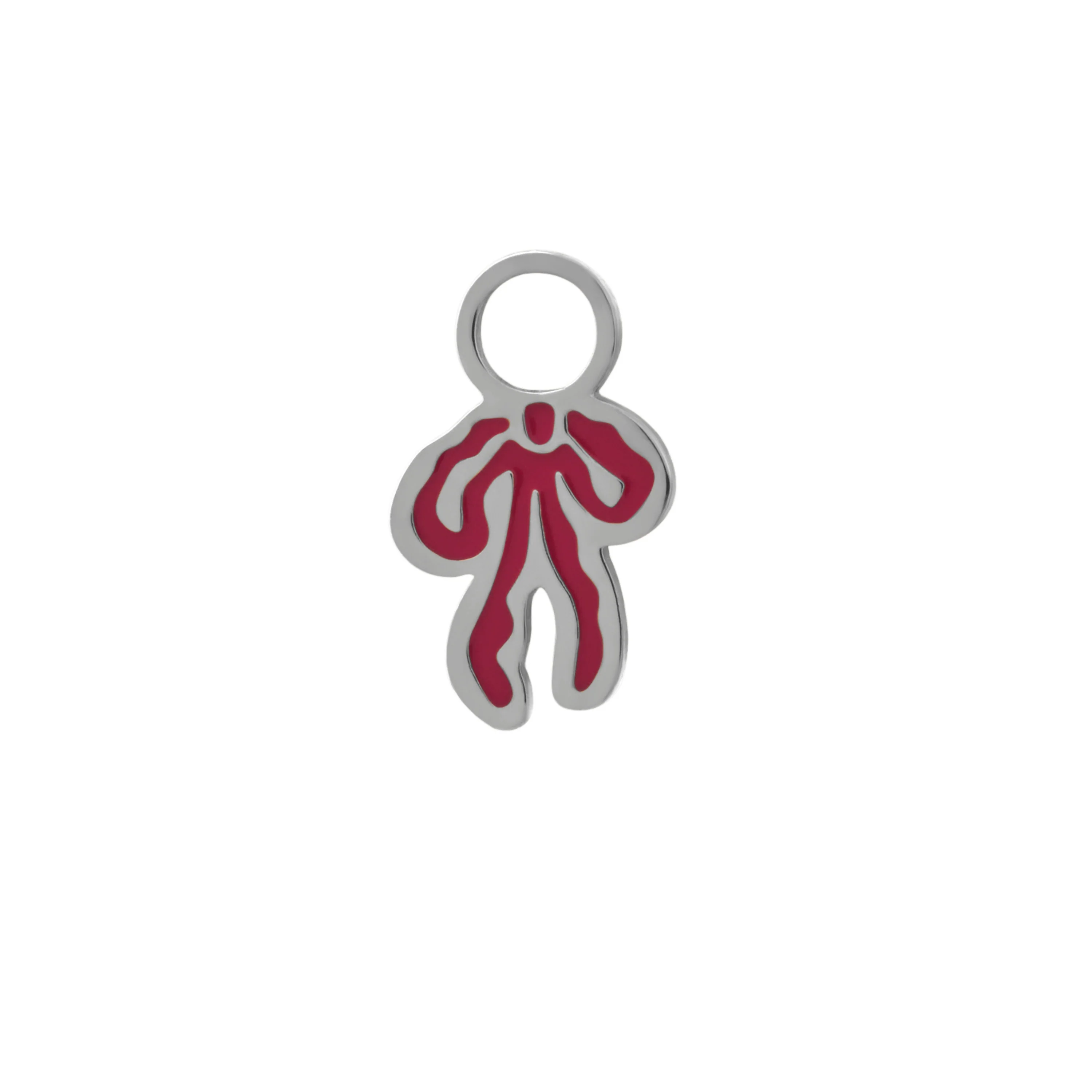 Scarlet Bow Enamel Hoop Charm - Image 4