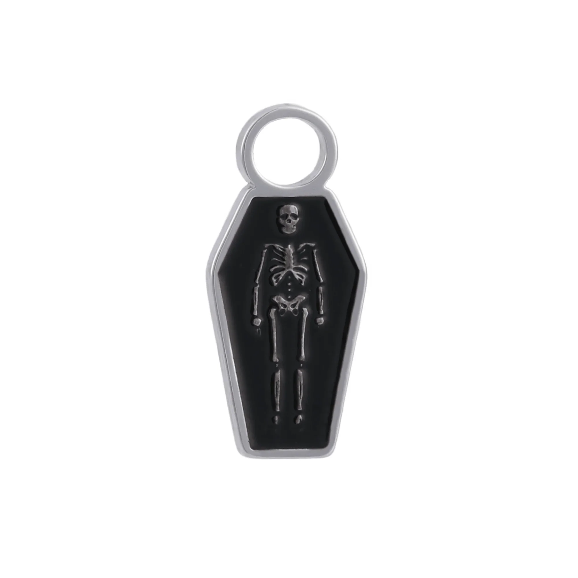 Skeleton-In-A-Coffin Hoop Charm - Image 6