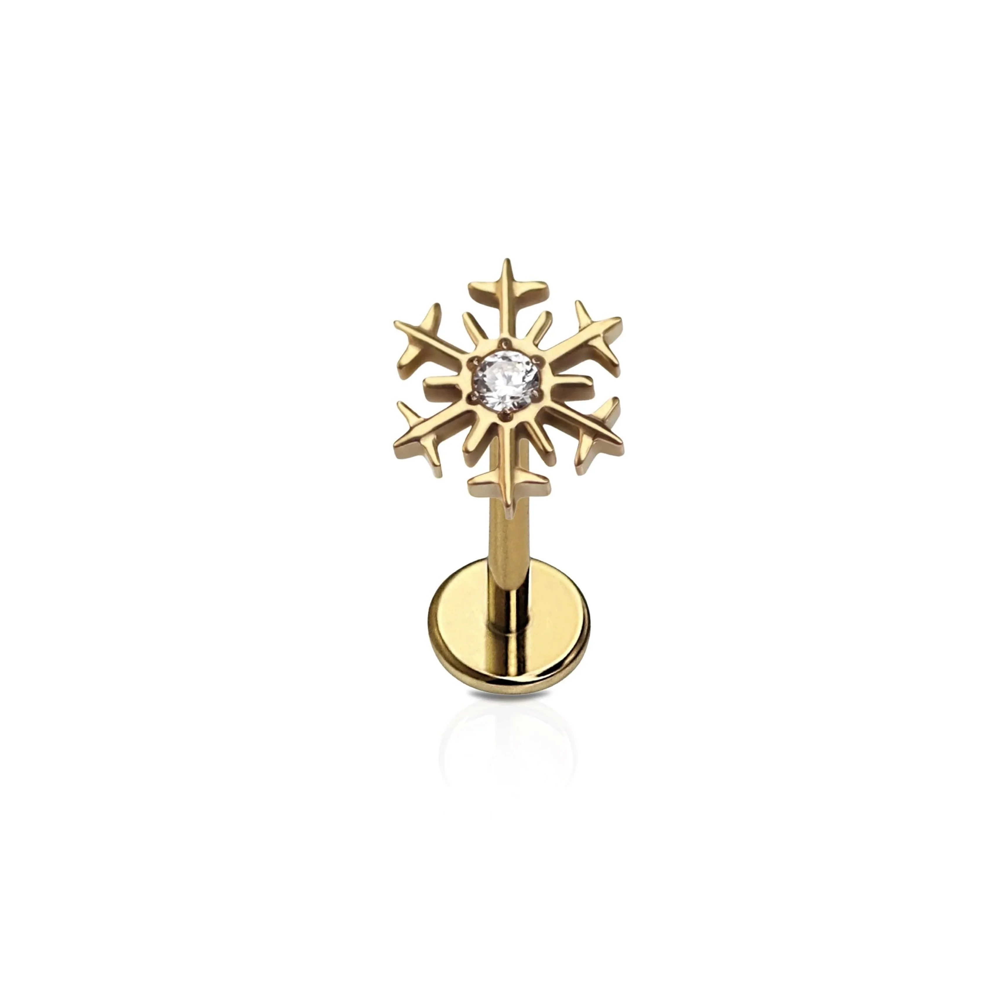 Snowflake Flat Back Stud