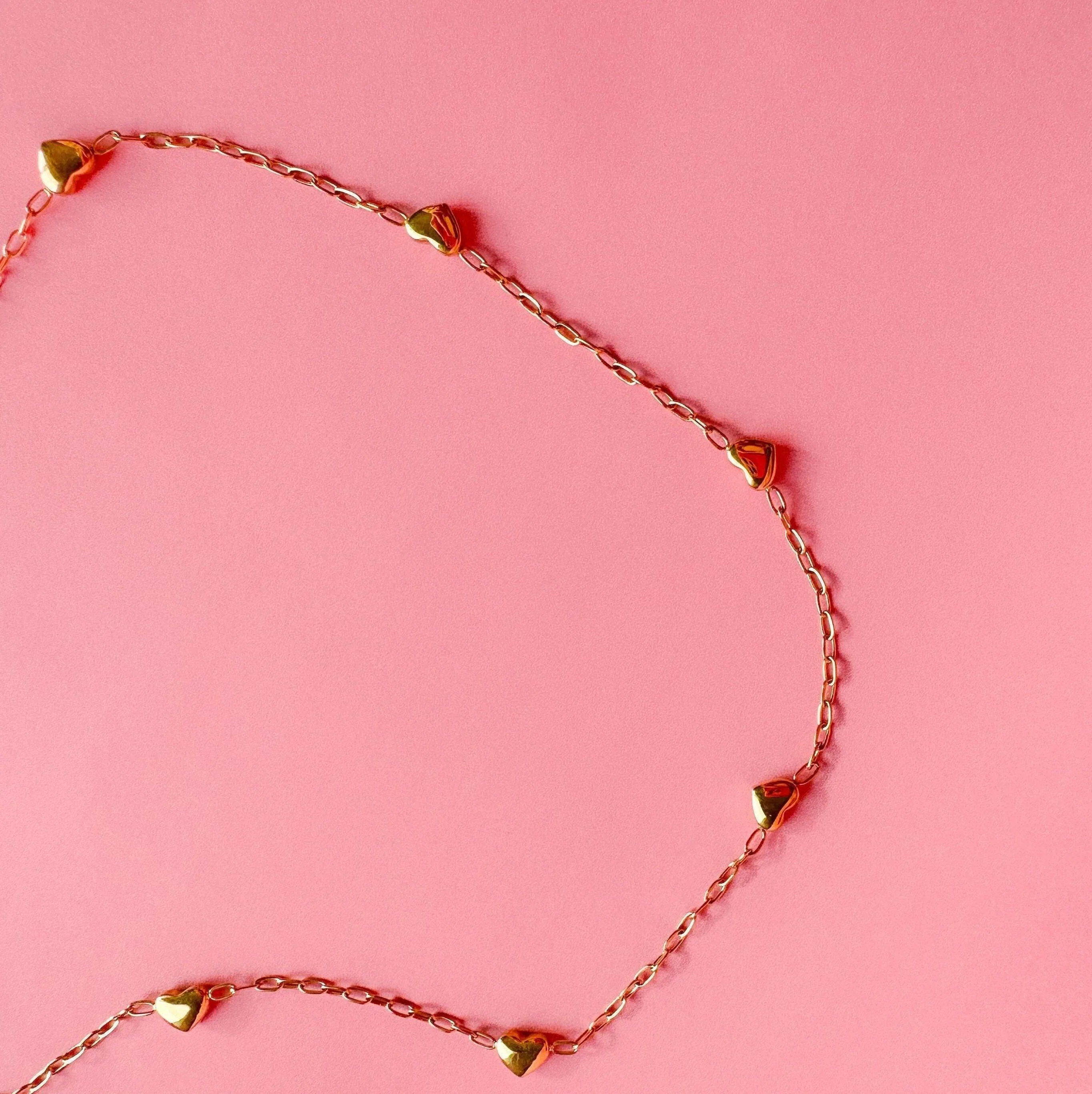 String of Hearts Choker Necklace - Image 5