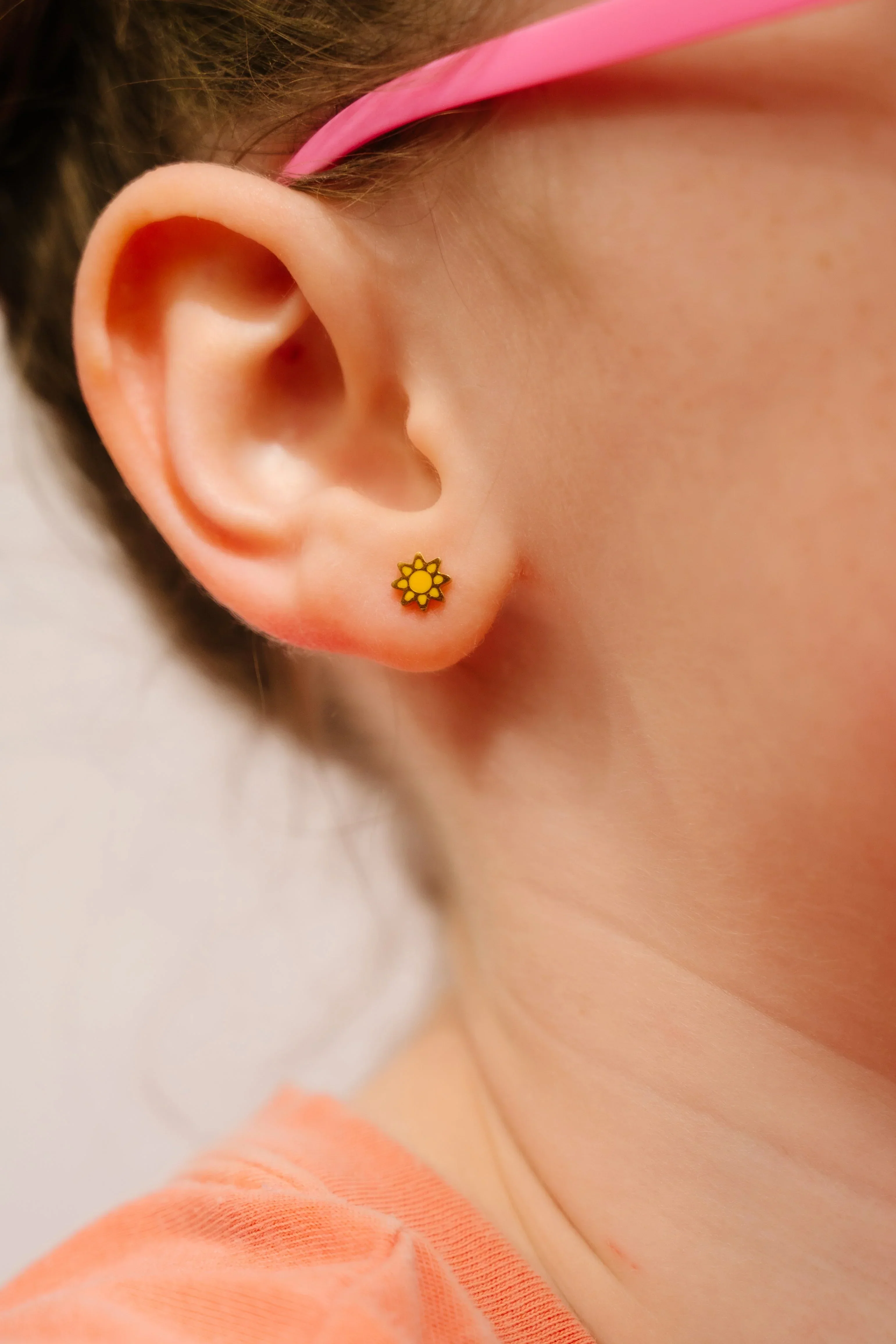 Sun Enamel Flat Back Stud - Image 2
