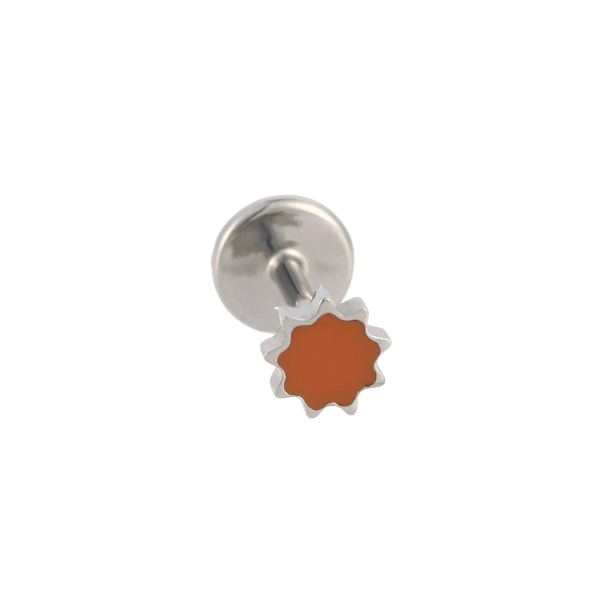 Sunny Pop Enamel Flat Back Stud - Terra Cotta - Image 5