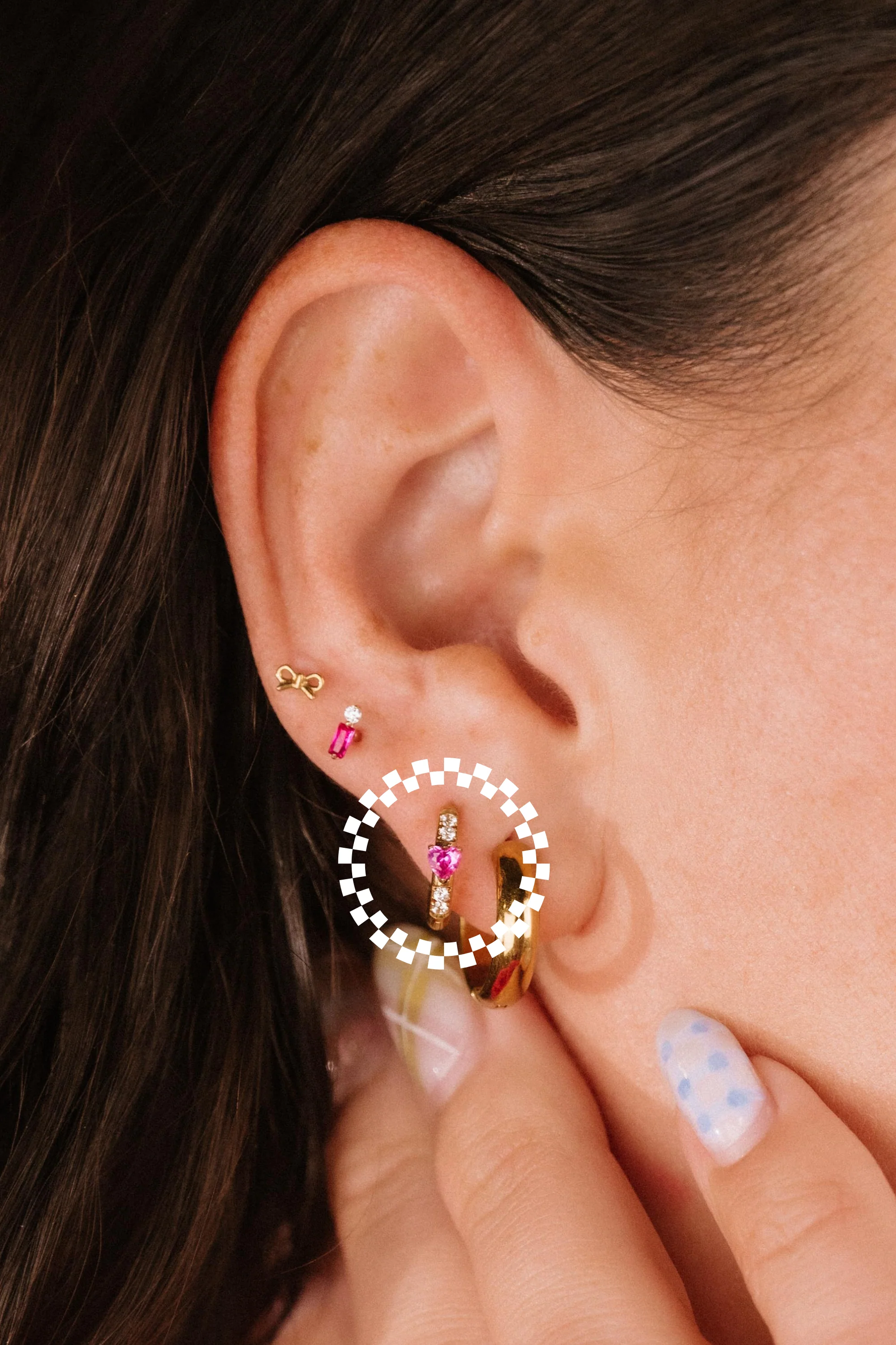 Sweetheart Titanium Hoops - Rose - Image 2