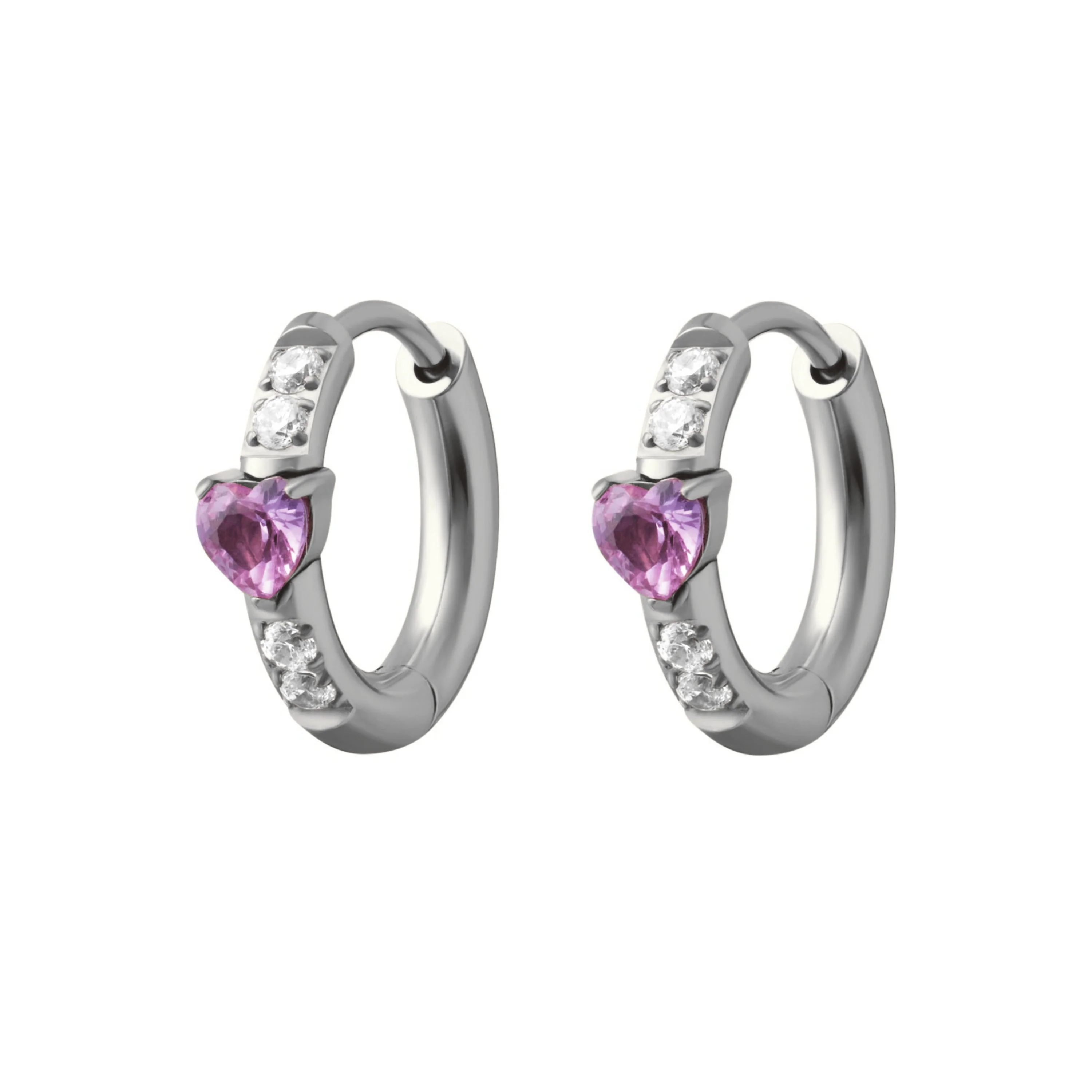 Sweetheart Titanium Hoops - Rose - Image 8