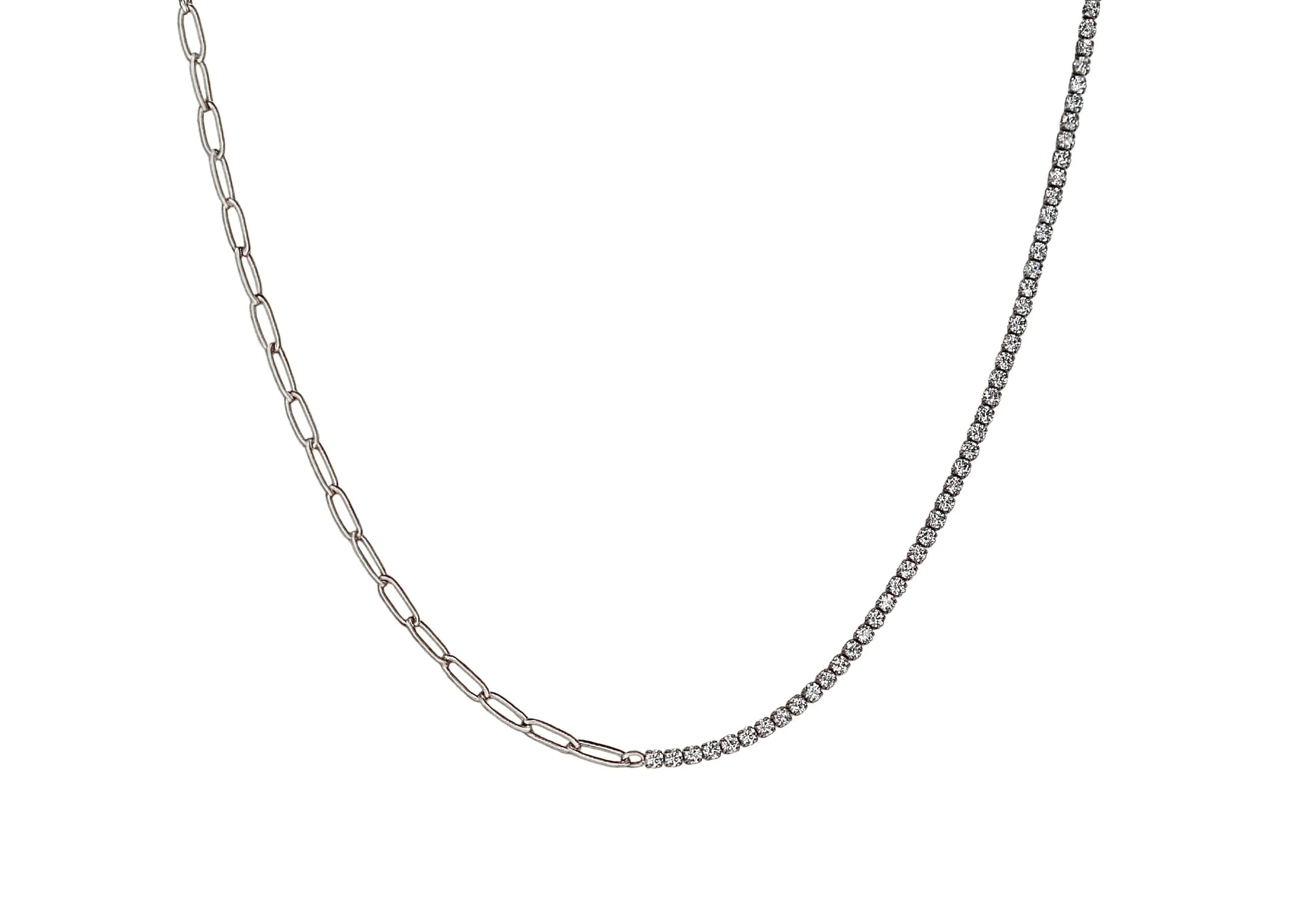 Tennis - Paperclip Hybrid Necklace - Image 3