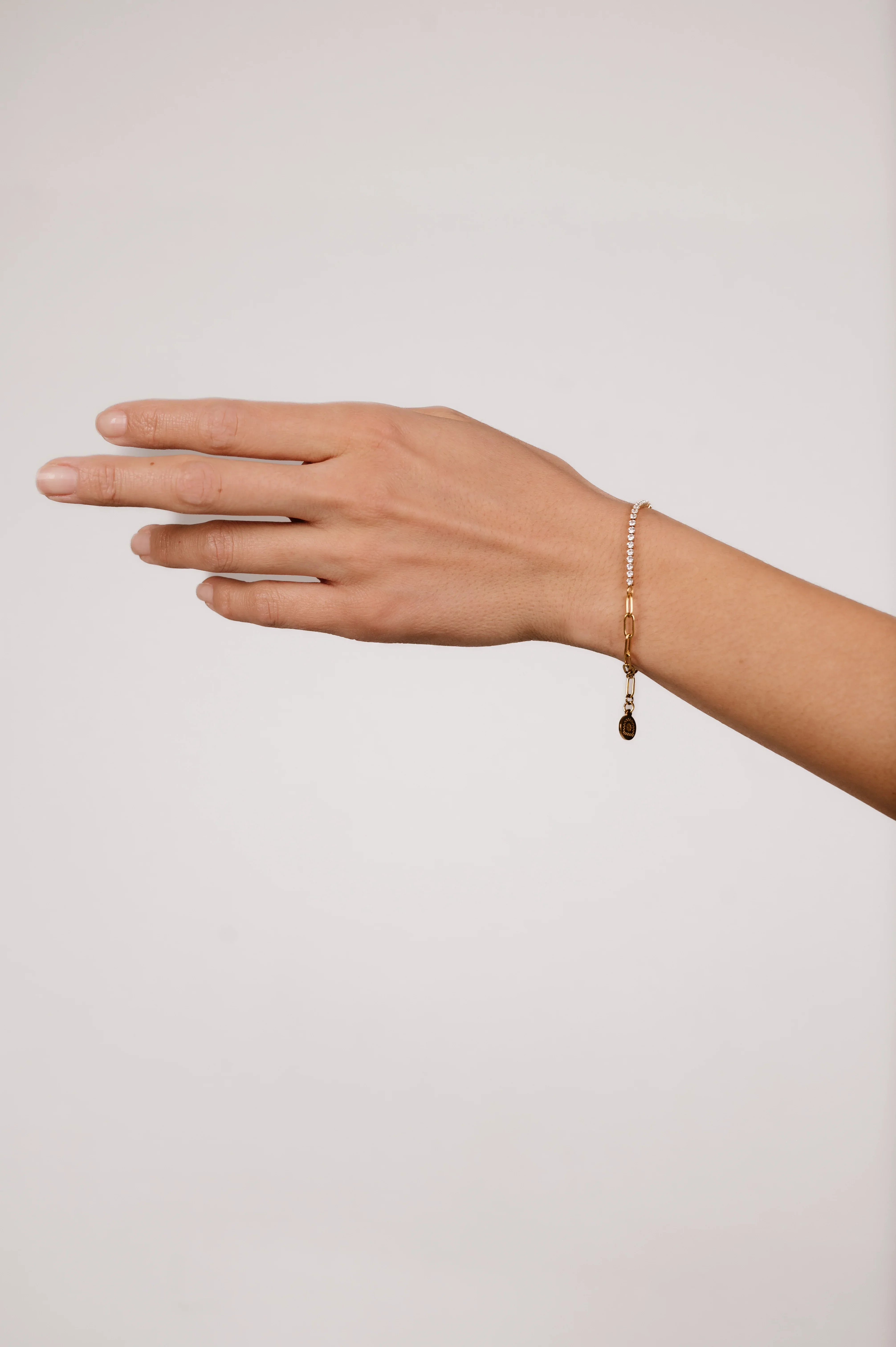 Tennis-Paperclip Hybrid Bracelet - Image 3