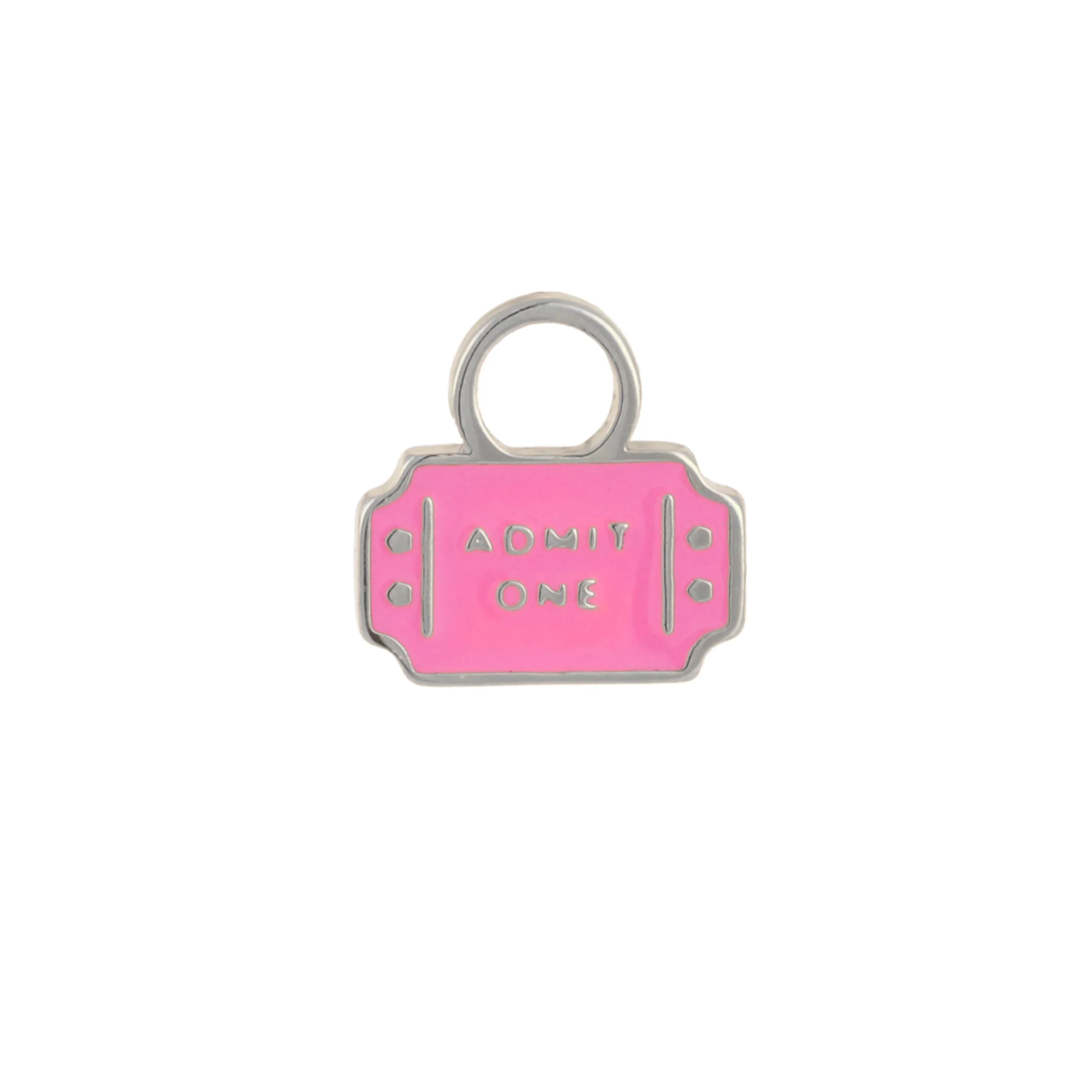 Ticket Enamel Hoop Charm - Image 4