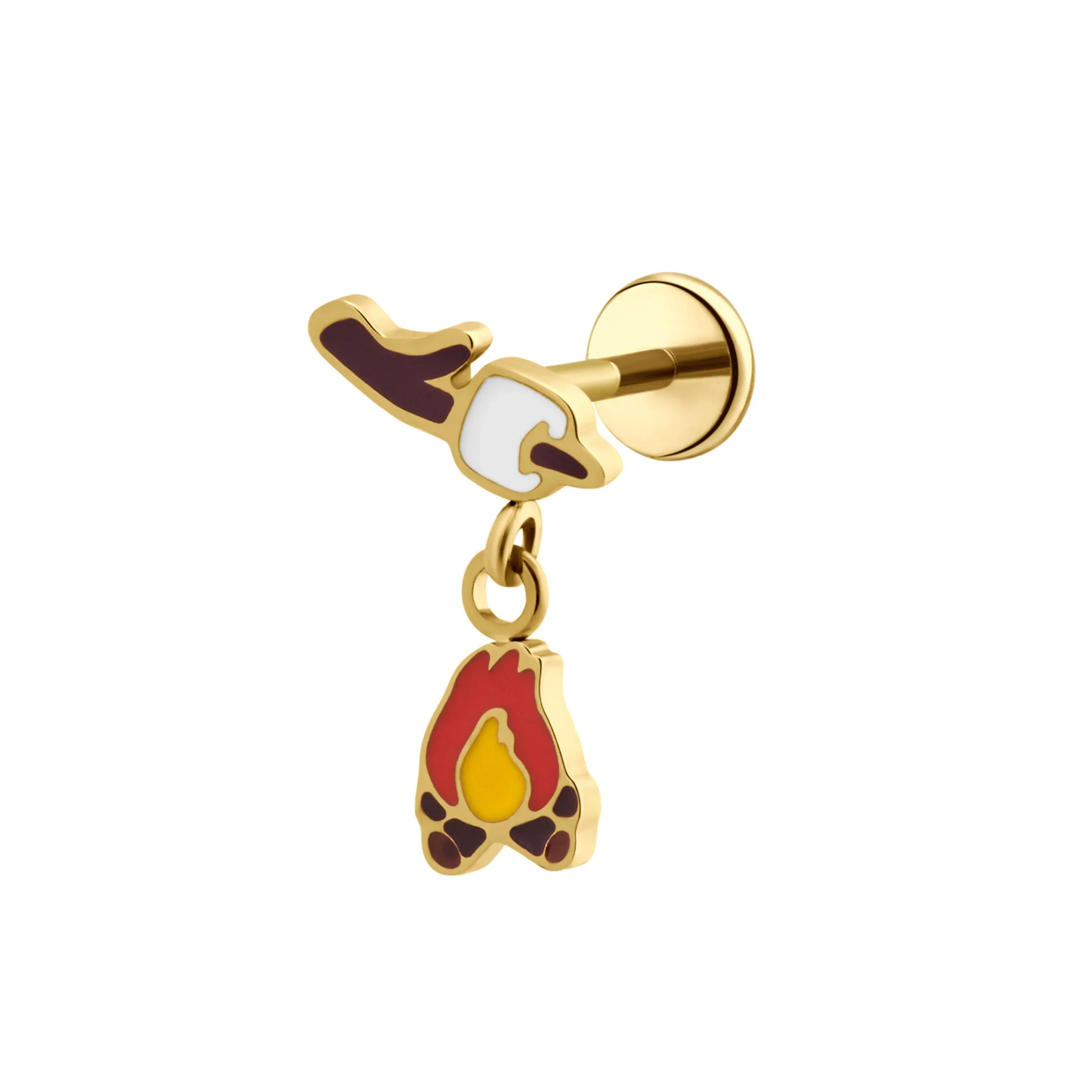 Toasted Mallow Enamel Flat Back Stud - Image 5