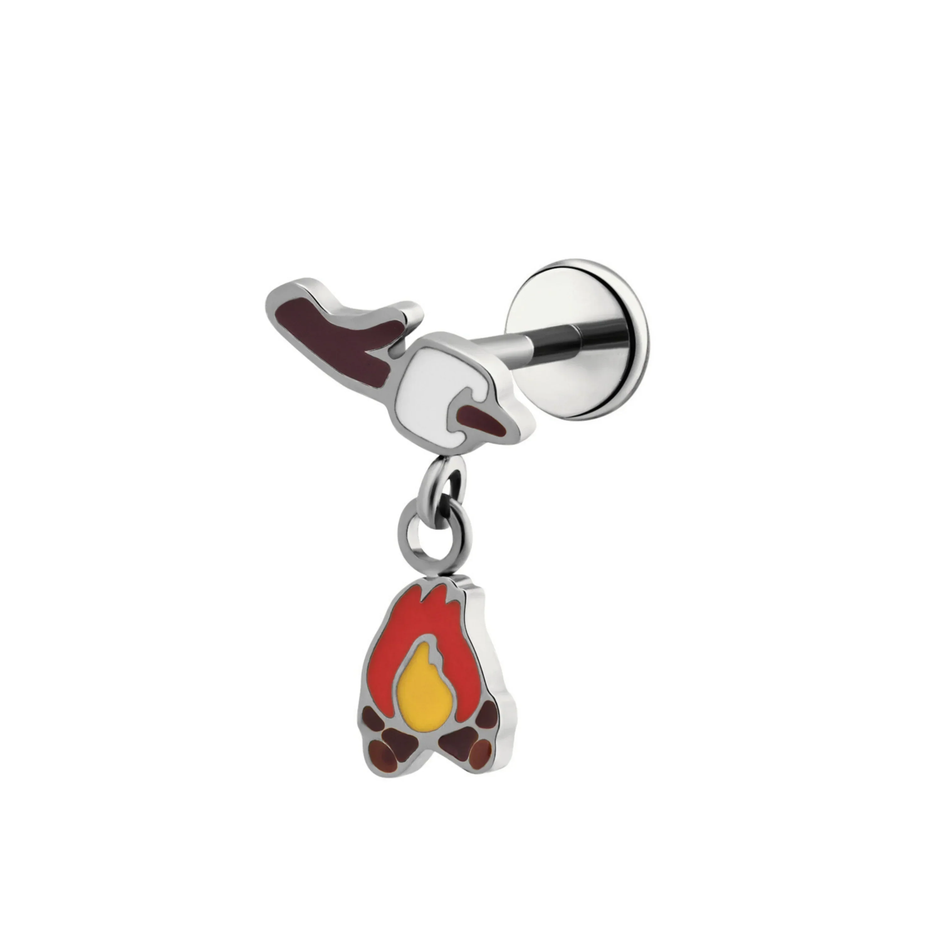 Toasted Mallow Enamel Flat Back Stud - Image 7