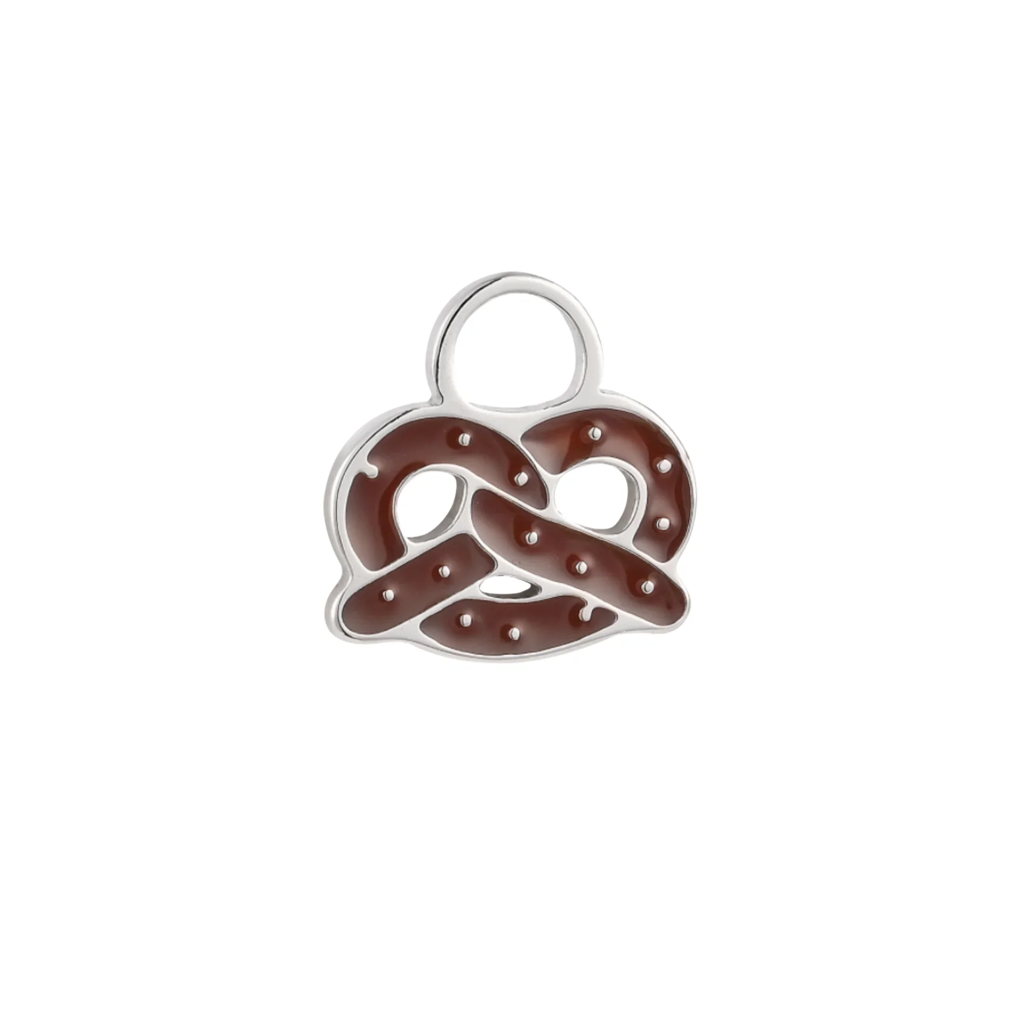 Toasted Pretzel Enamel Hoop Charm - Image 6
