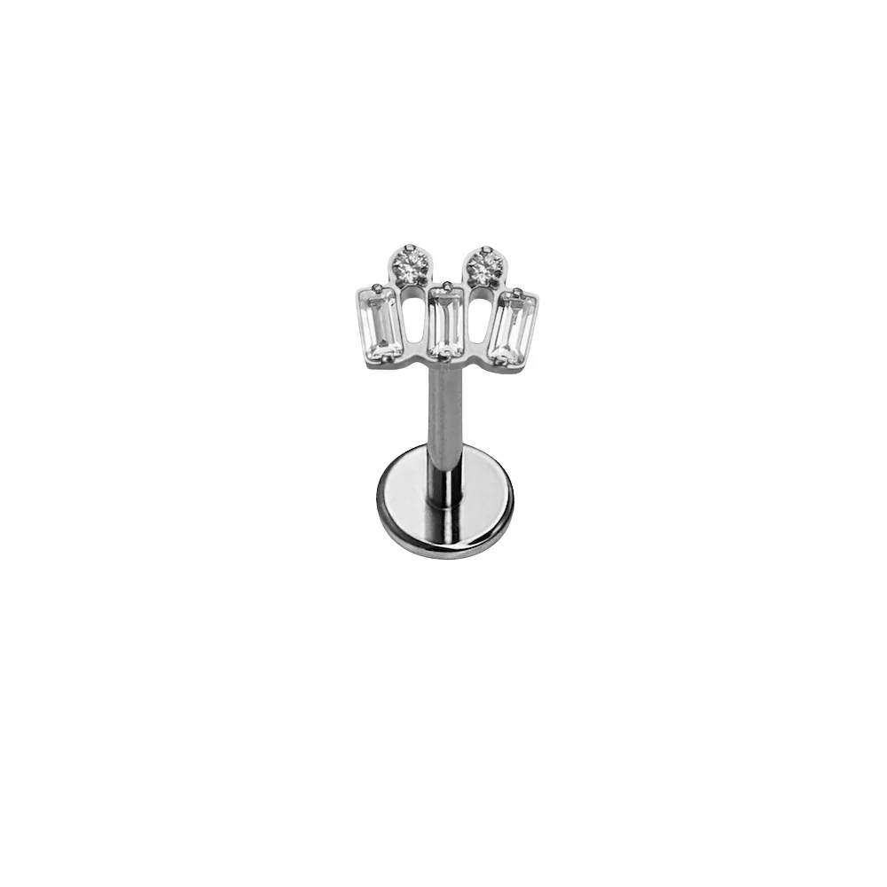 Trinity Zirconia Flat Back Stud - Image 5