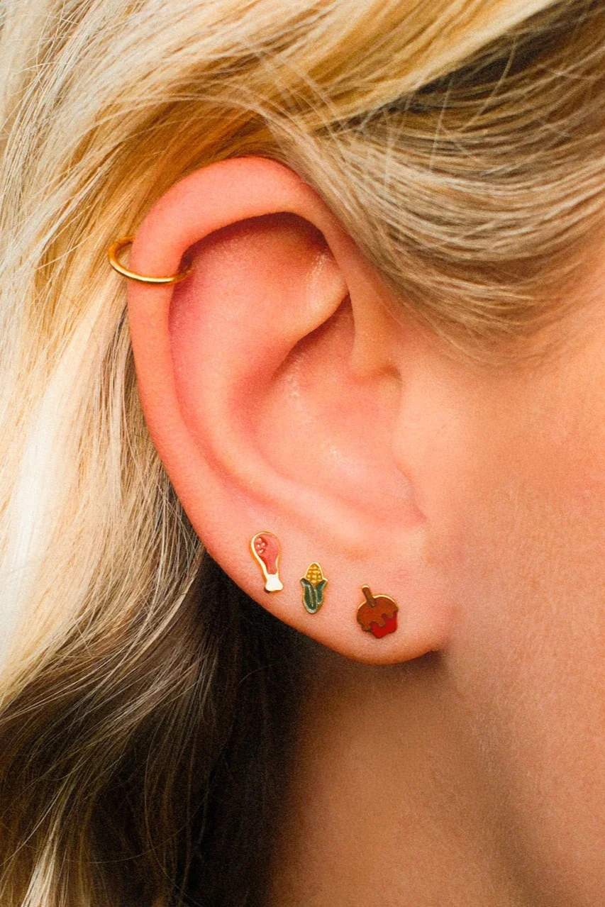 Turkey Leg Enamel Flat Back Stud - Image 2