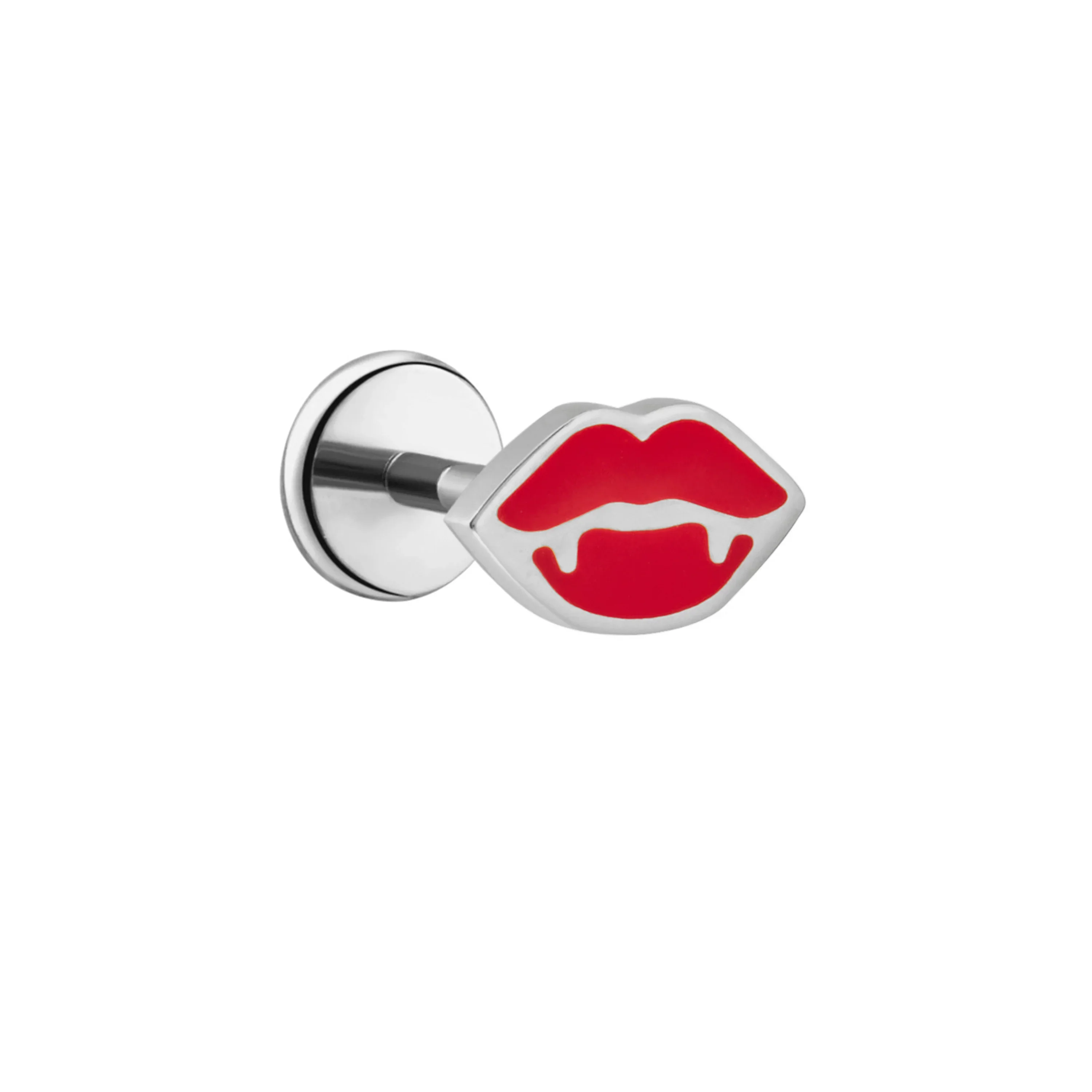 Vampire Lips Enamel Flat Back Stud - Image 7