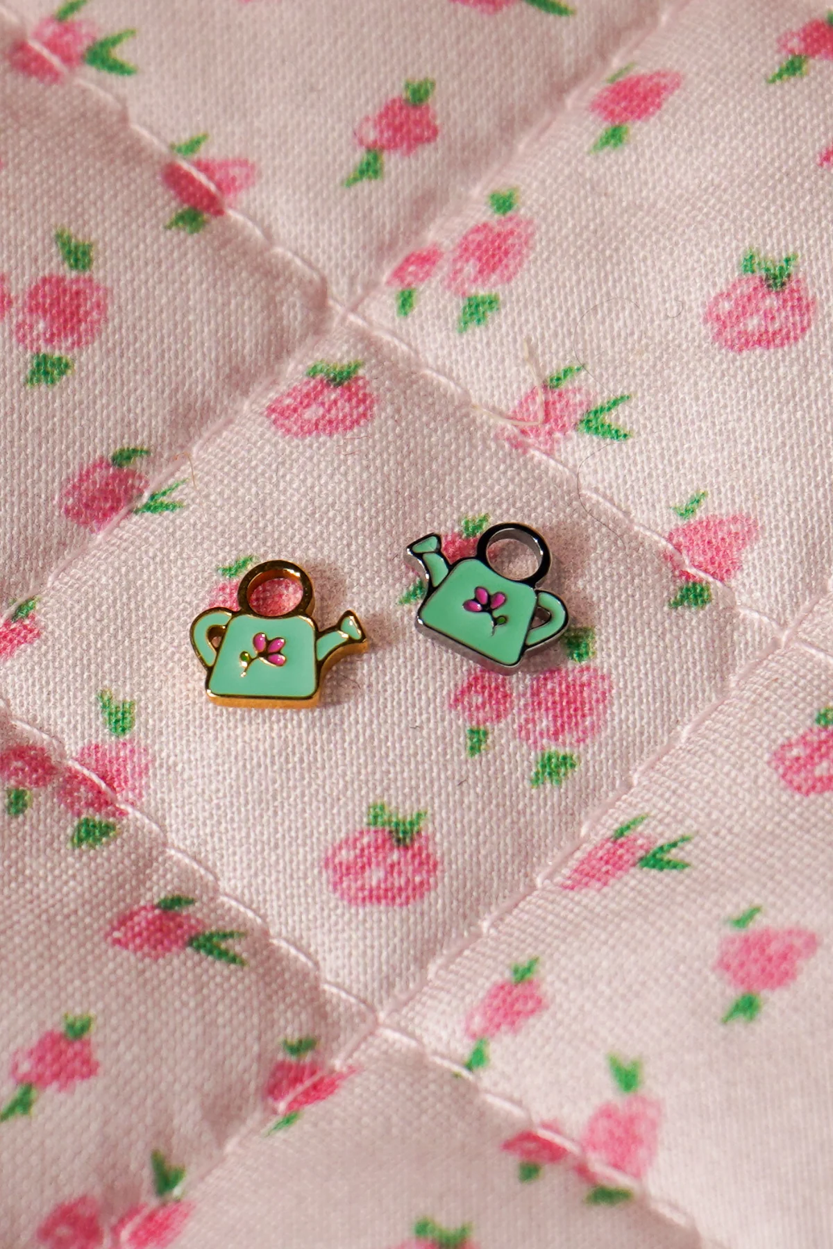 Watering Can Enamel Hoop Charm - Image 4