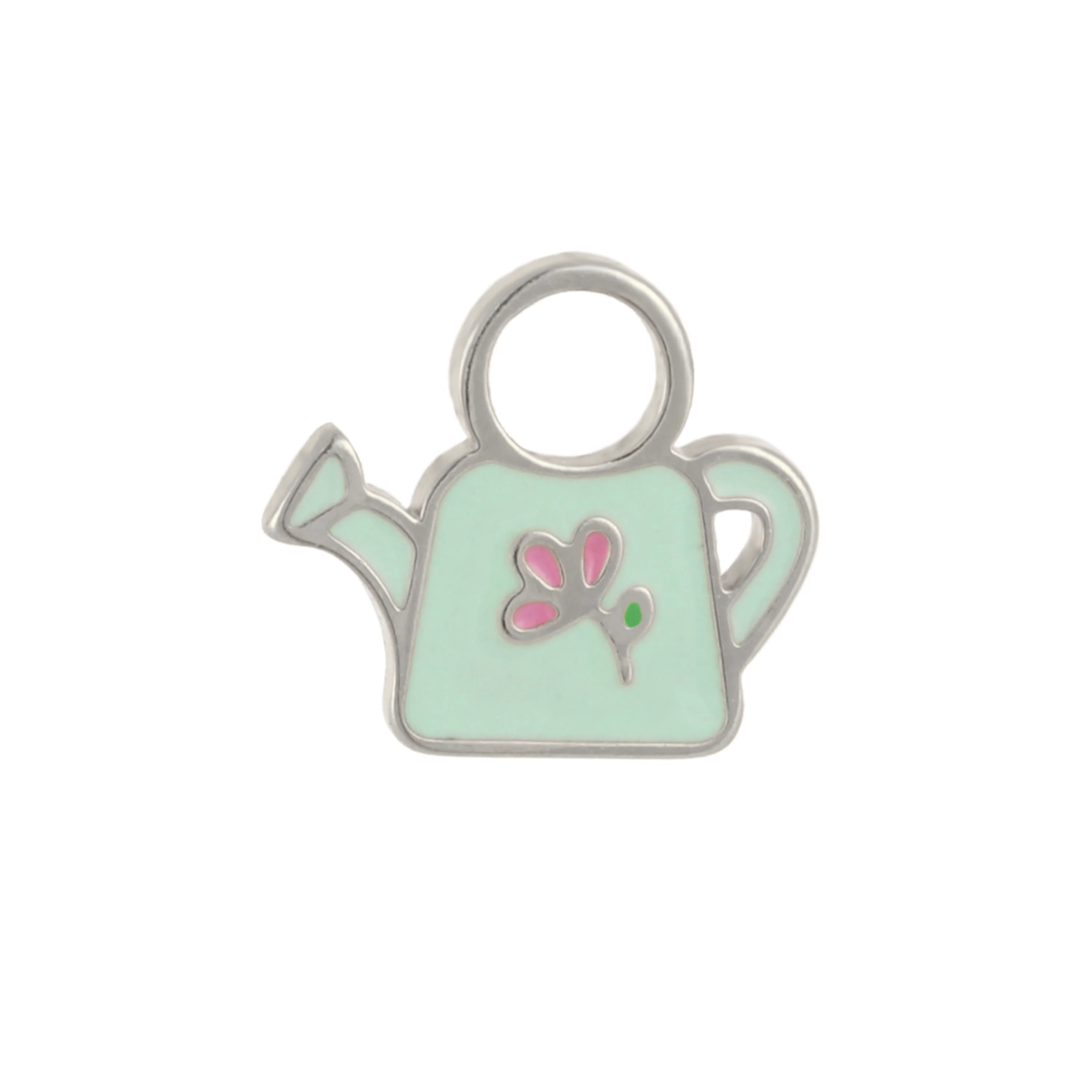 Watering Can Enamel Hoop Charm - Image 6