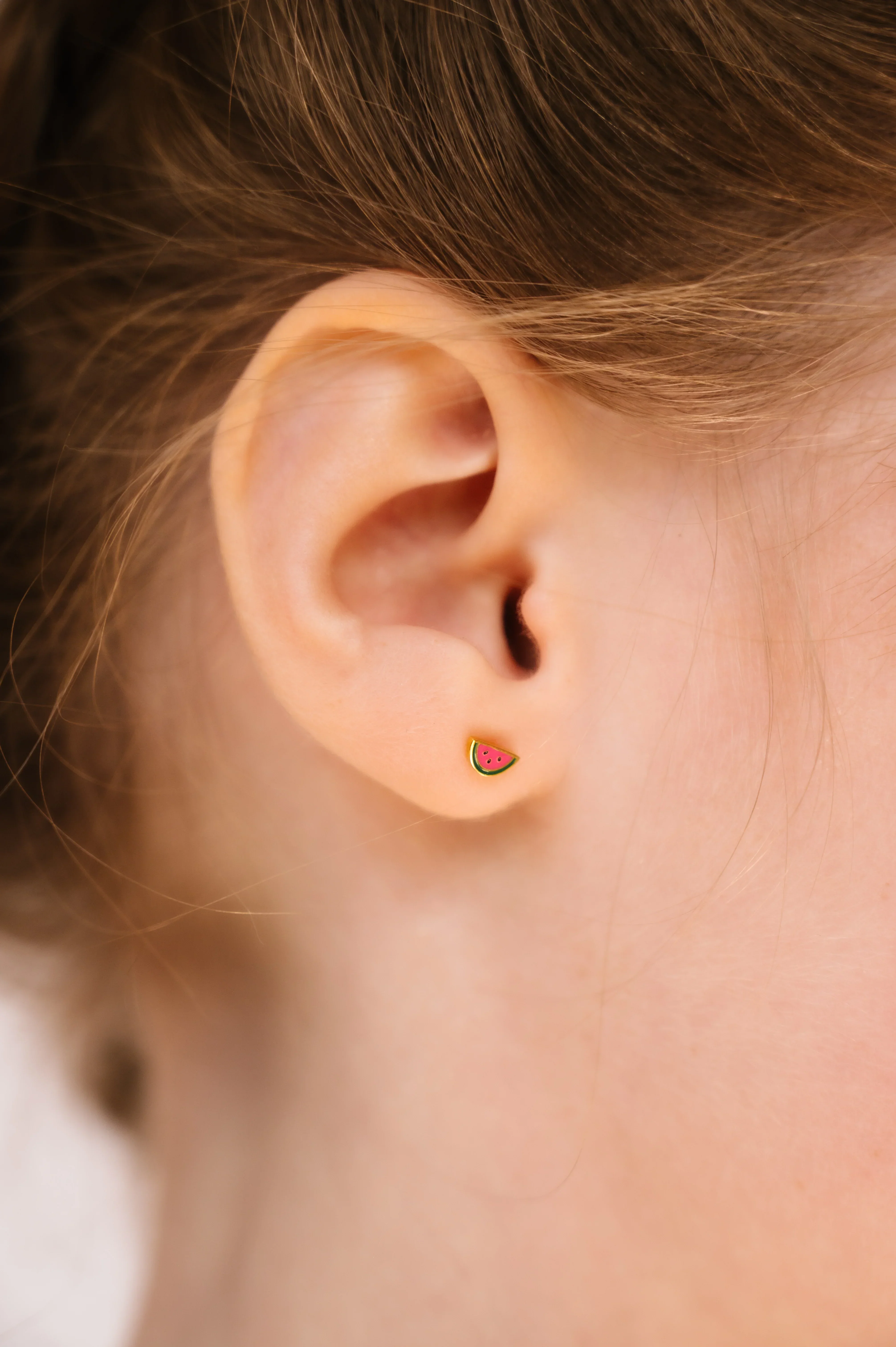 Watermelon Wedge Enamel Flat Back Stud - Image 2