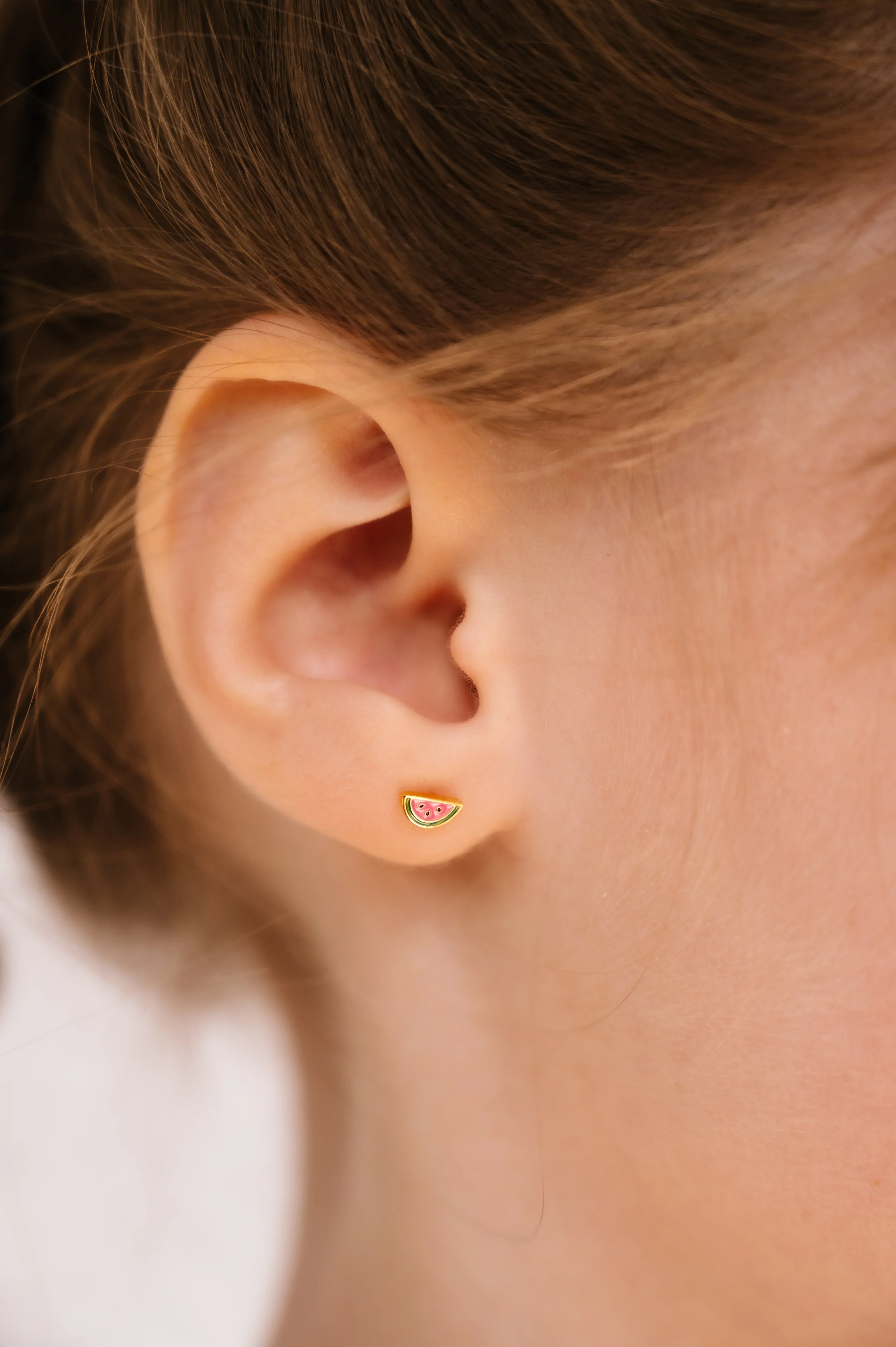 Watermelon Wedge Enamel Flat Back Stud - Image 3