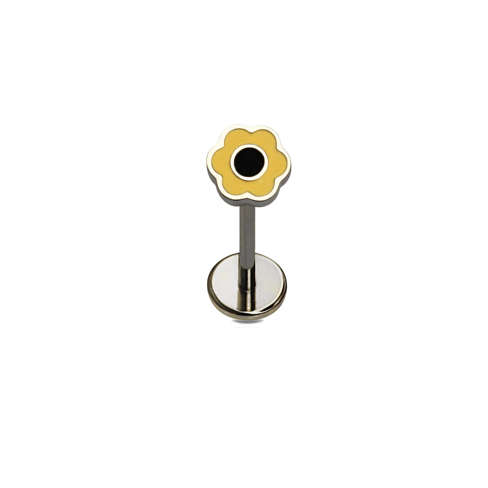 Yellow Enamel Daisy Flat Back Stud - Image 2