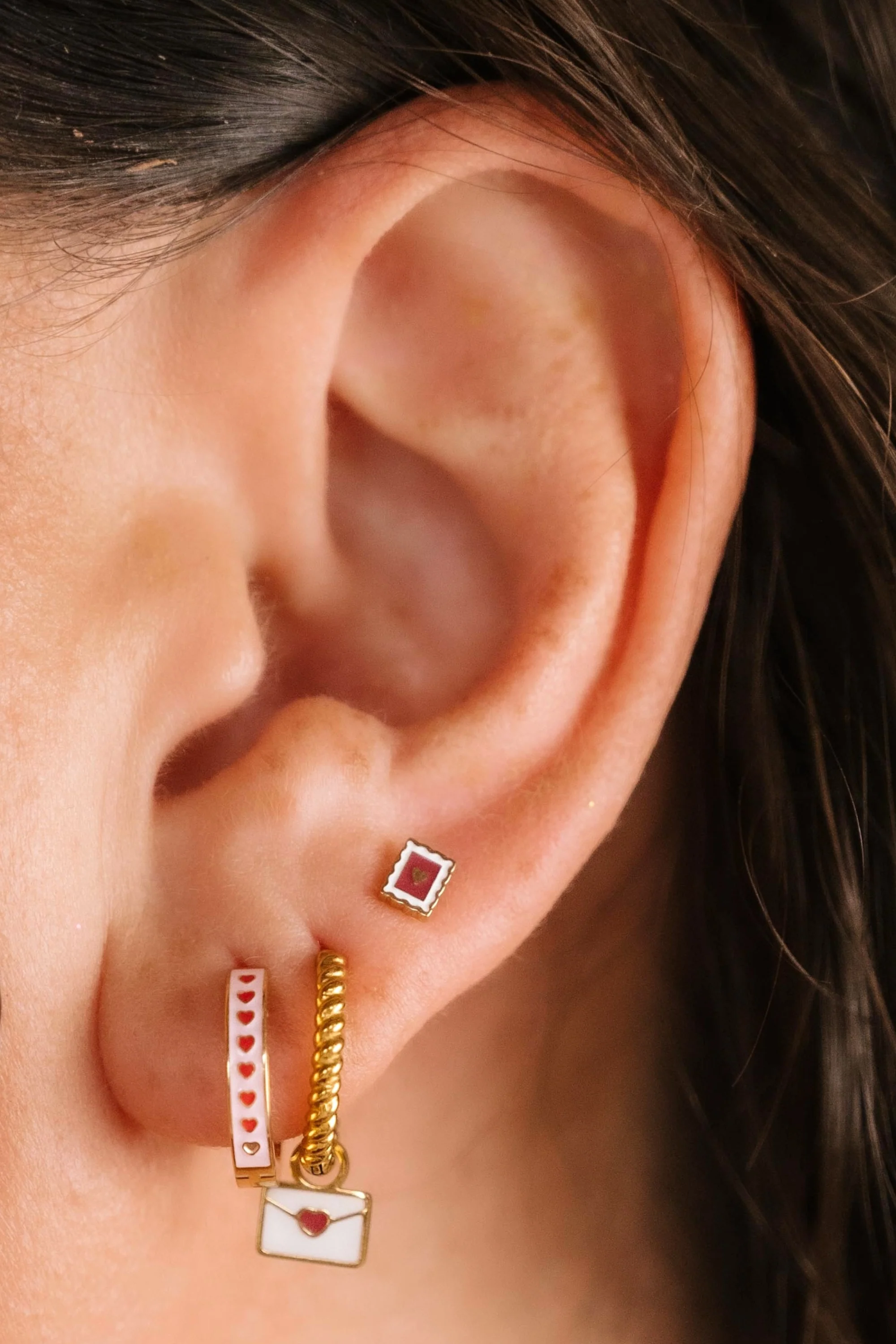 Yours Truly Enamel Flat Back Stud - Image 2