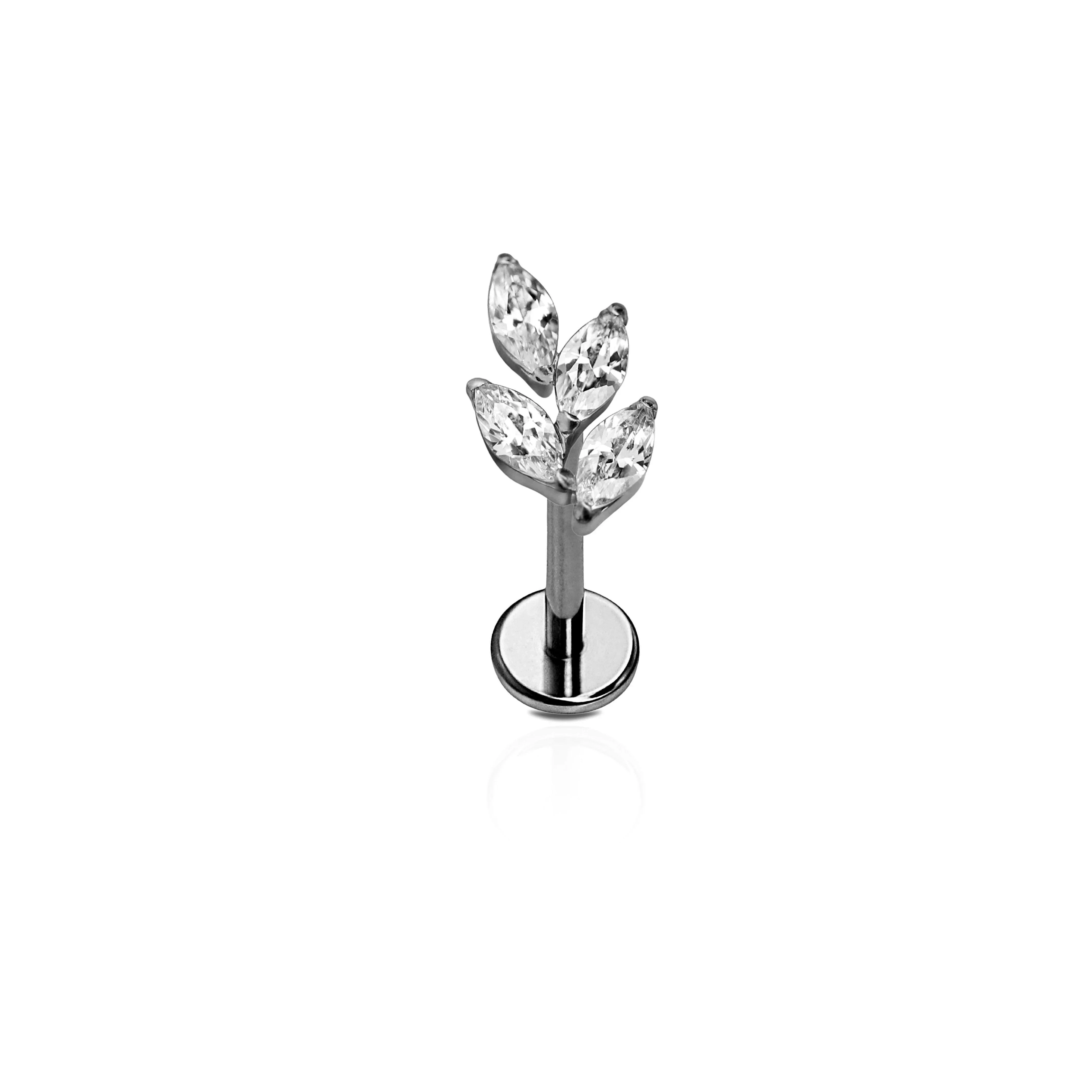Frozen Leaf Flat Back Stud - Image 5